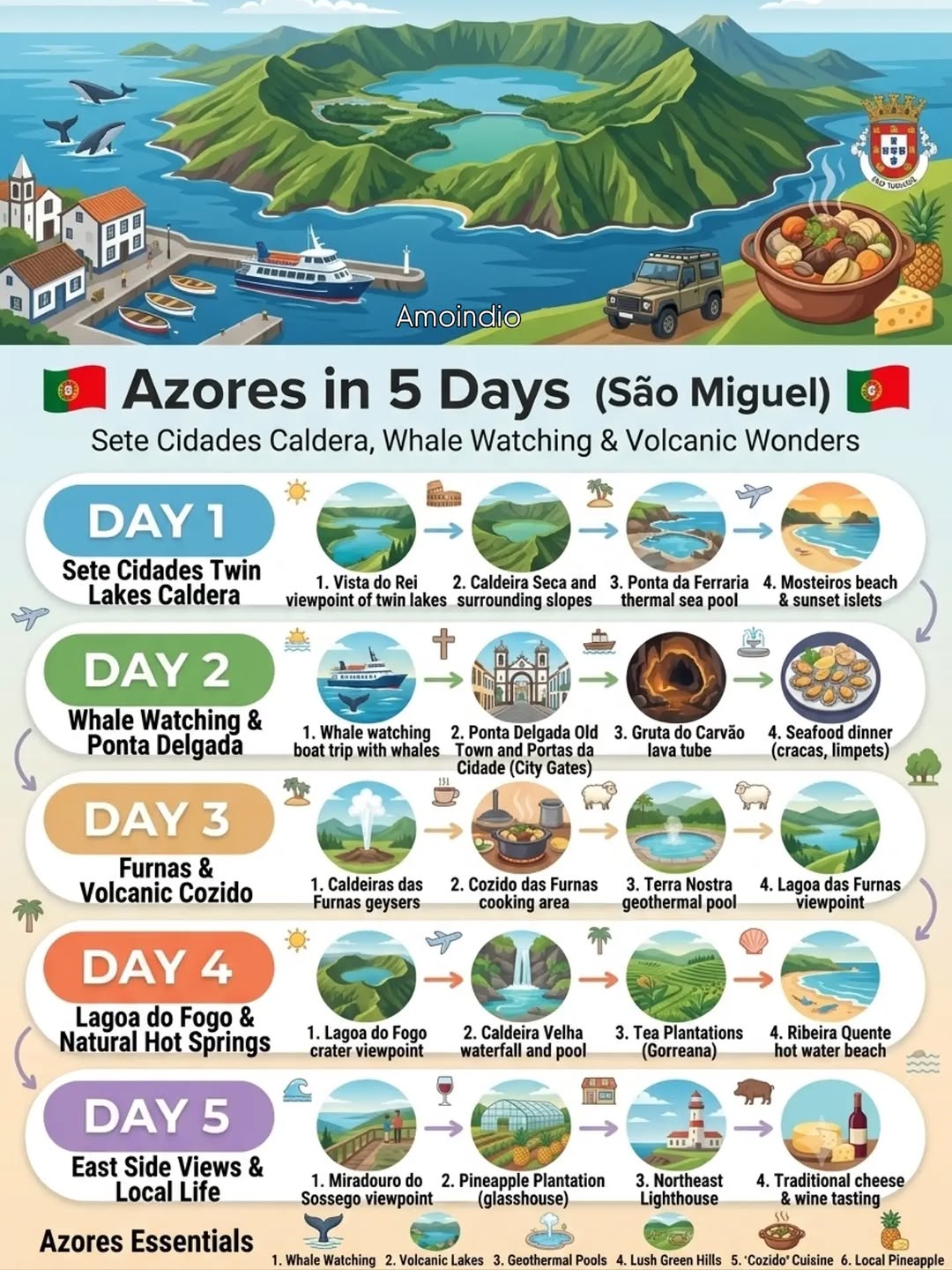 Azores Itinerary: Crater Lakes, Geothermal Wonders, Wildlife