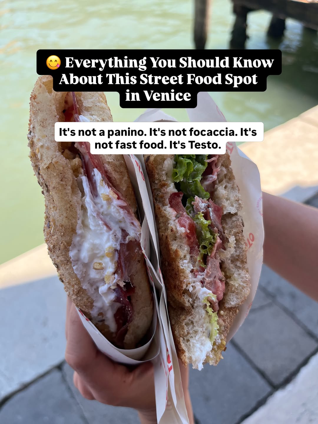 Venice's Testo: Gourmet Sandwiches and Scenic Views