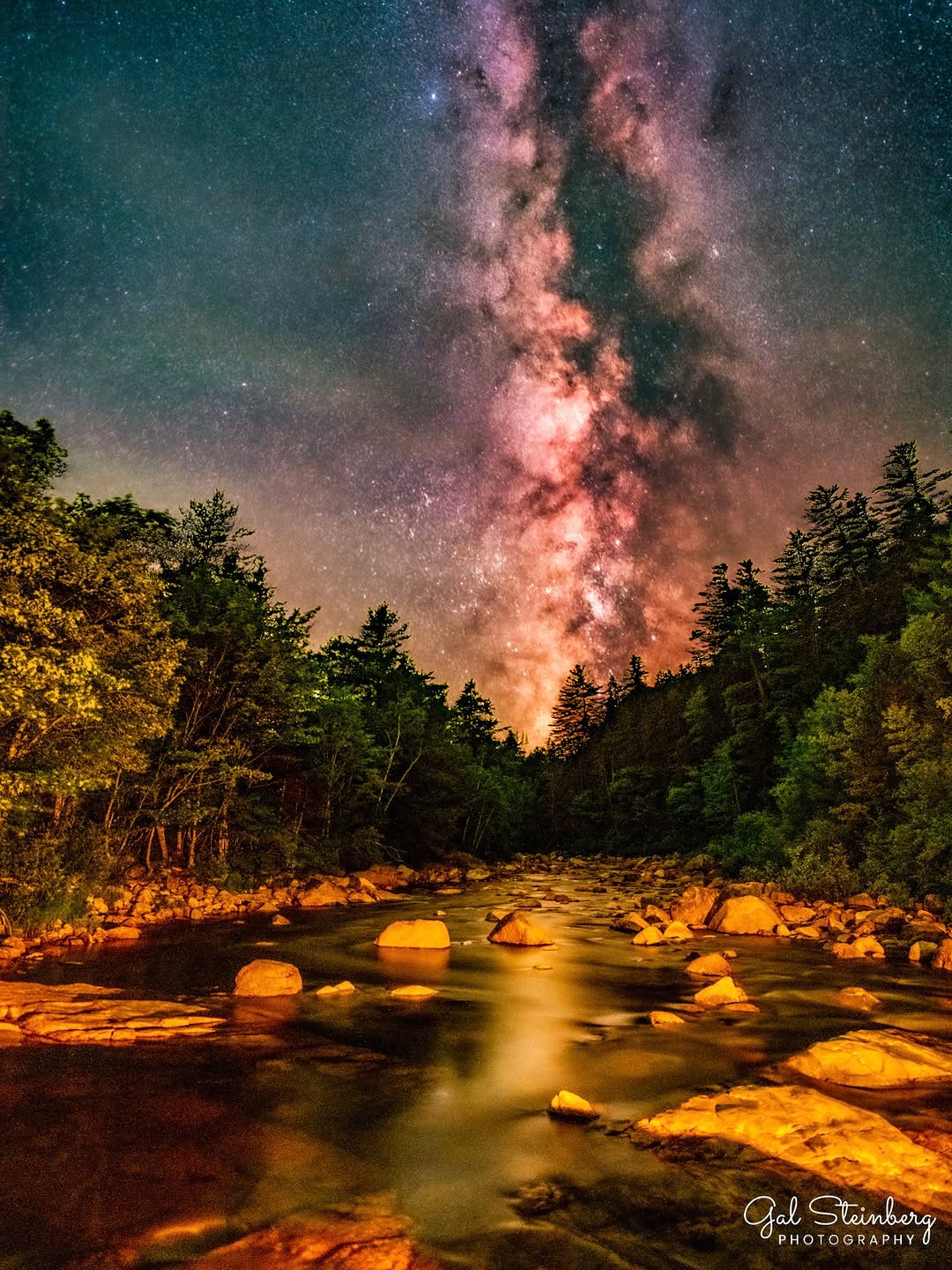 Milky Way Over New Hampshire River