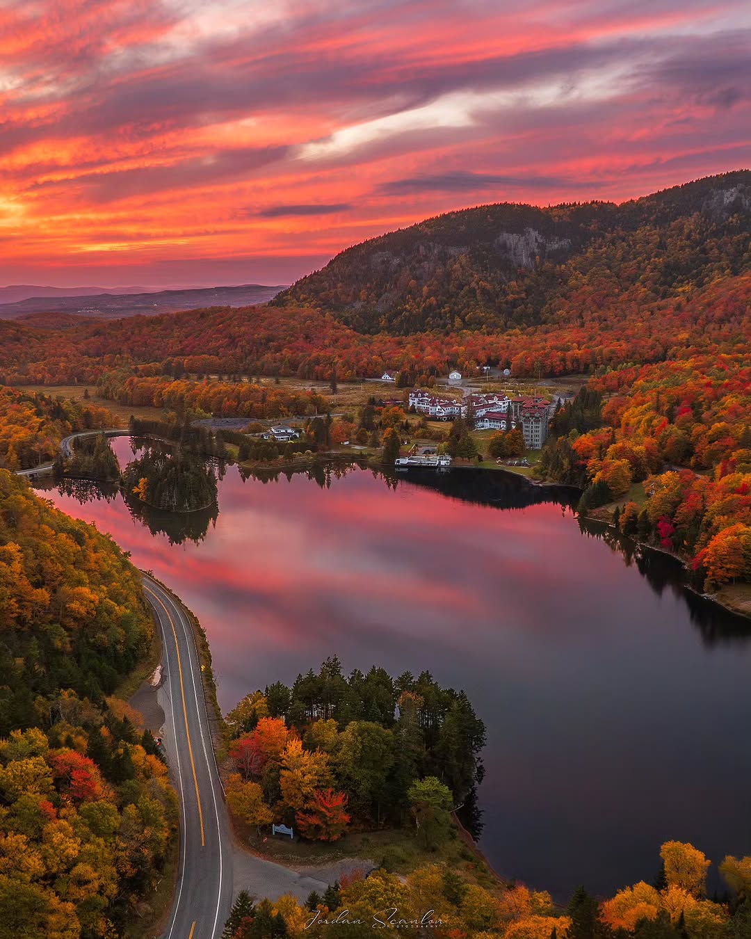 Dixville Notch Transformed by Sunset Light