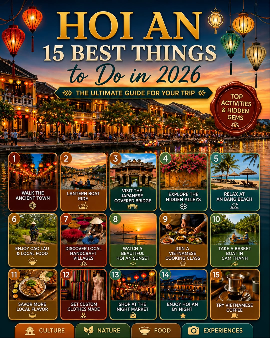 Hoi An's Ancient Town, Beach, and Markets