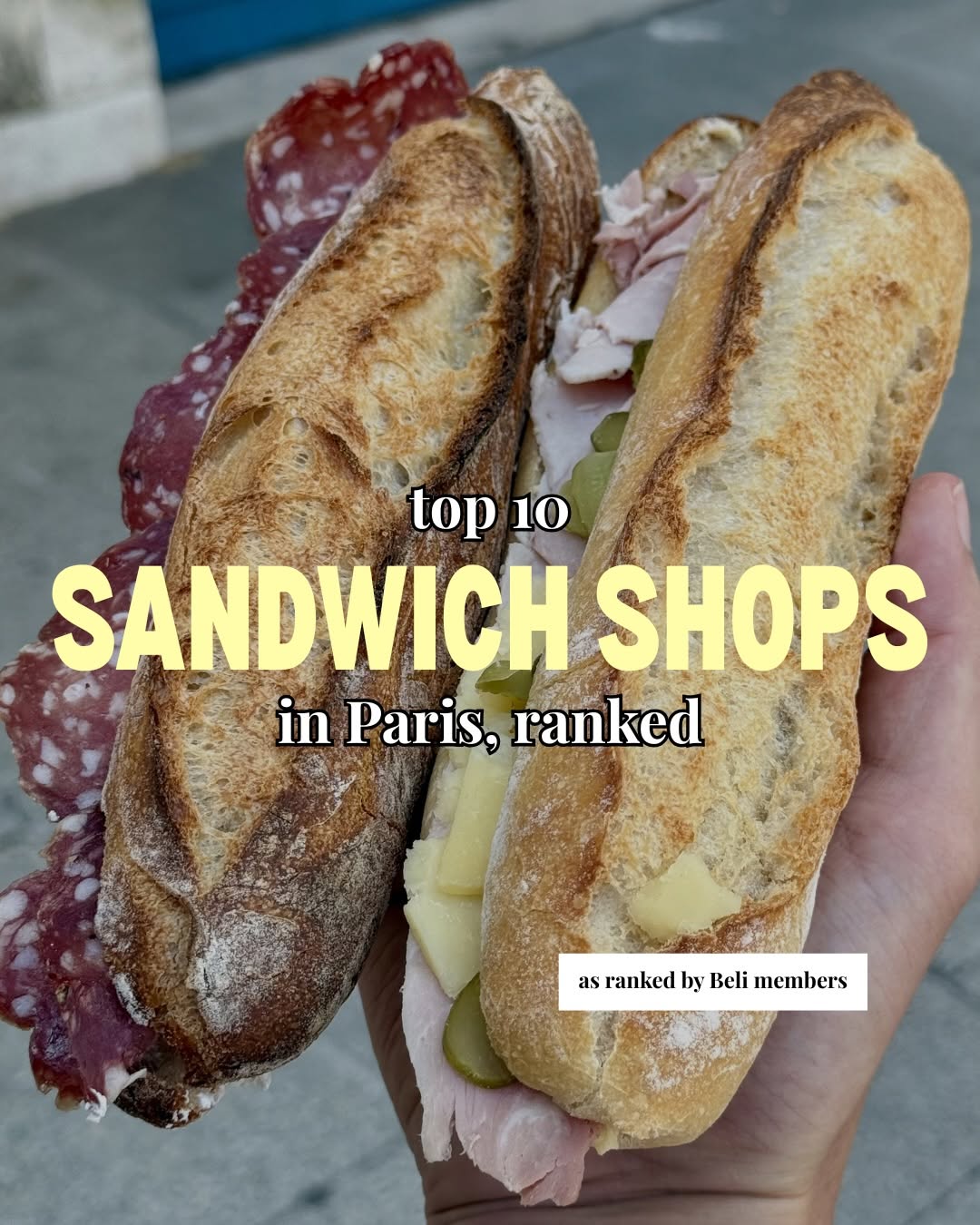 Paris's Top Sandwich Shops According to Ratings