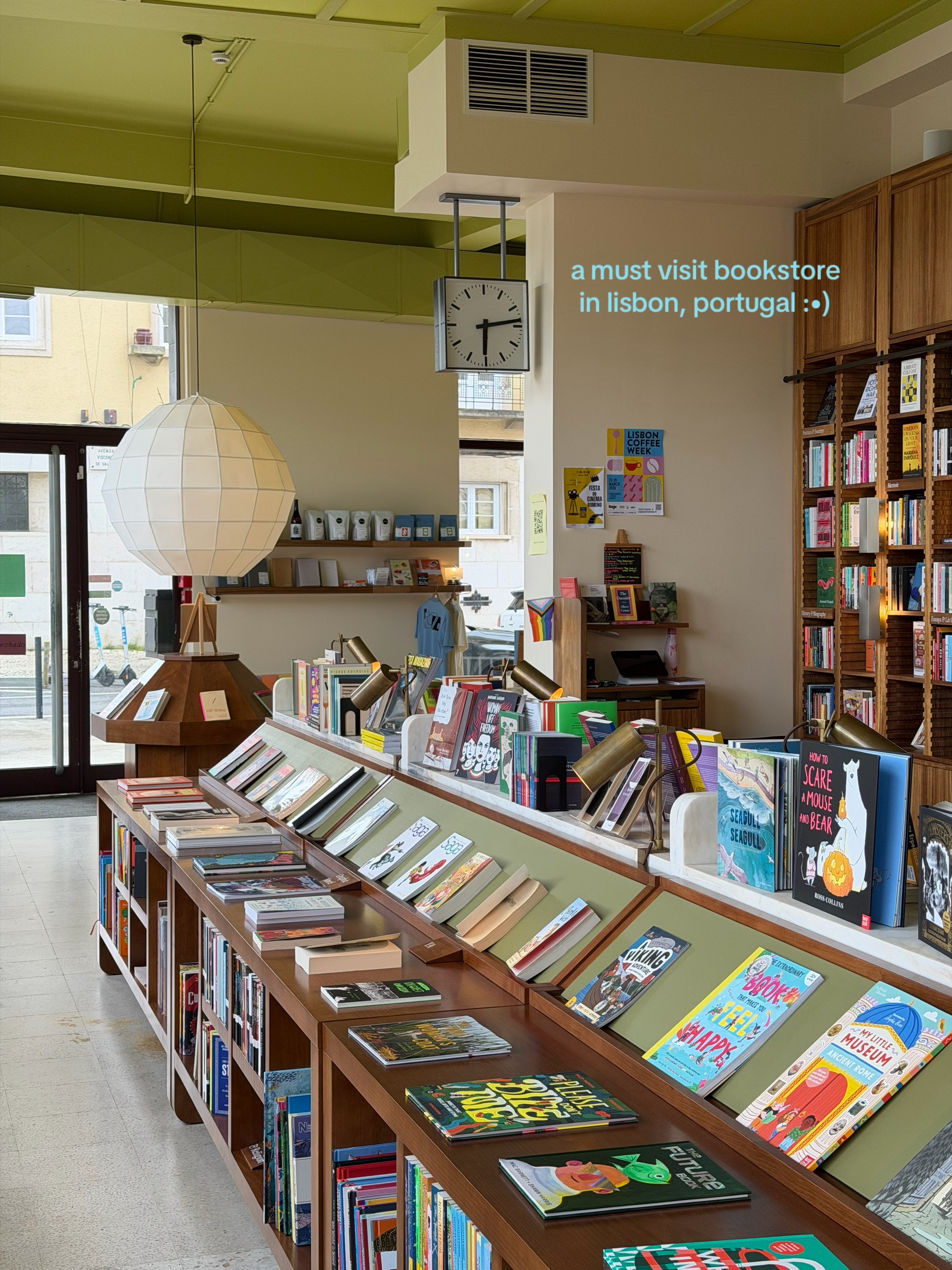 Lisbon Bookstore With A Charming Cafe
