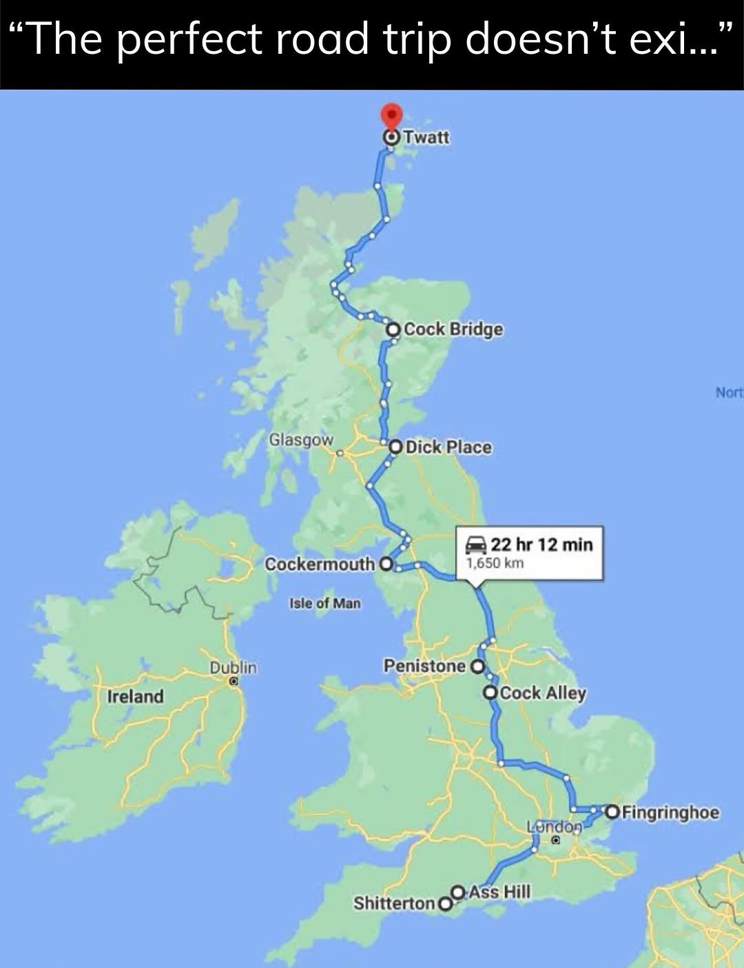 British Road Trip Through Places With Humorous Names