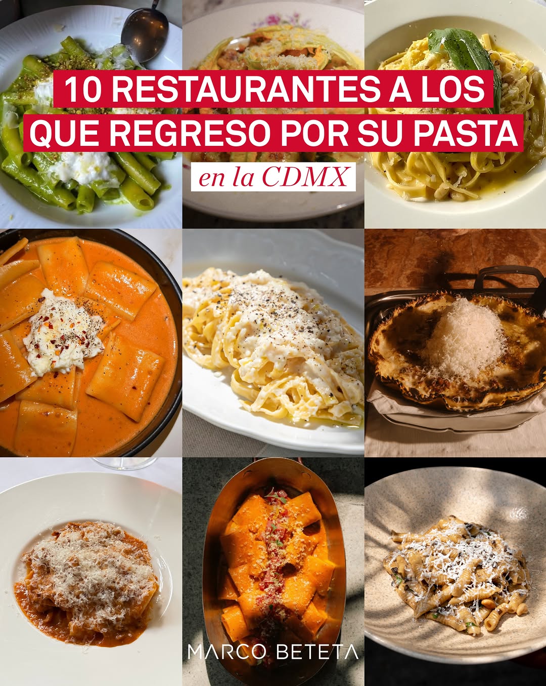 Top 10 Mexico City Restaurants For Pasta Lovers