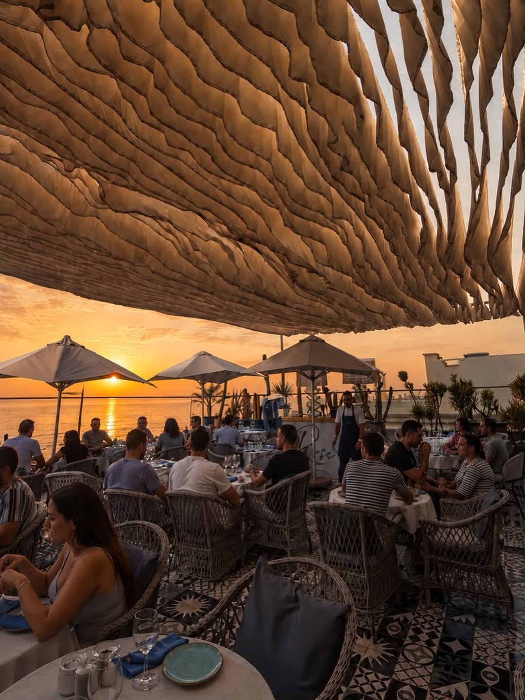 Rooftop Dining With Sea Views in Casablanca