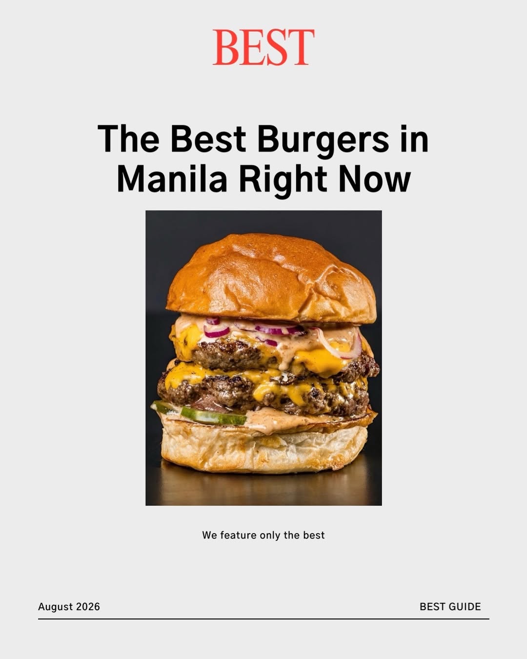 Manila's Top Burger Joints Worth Trying