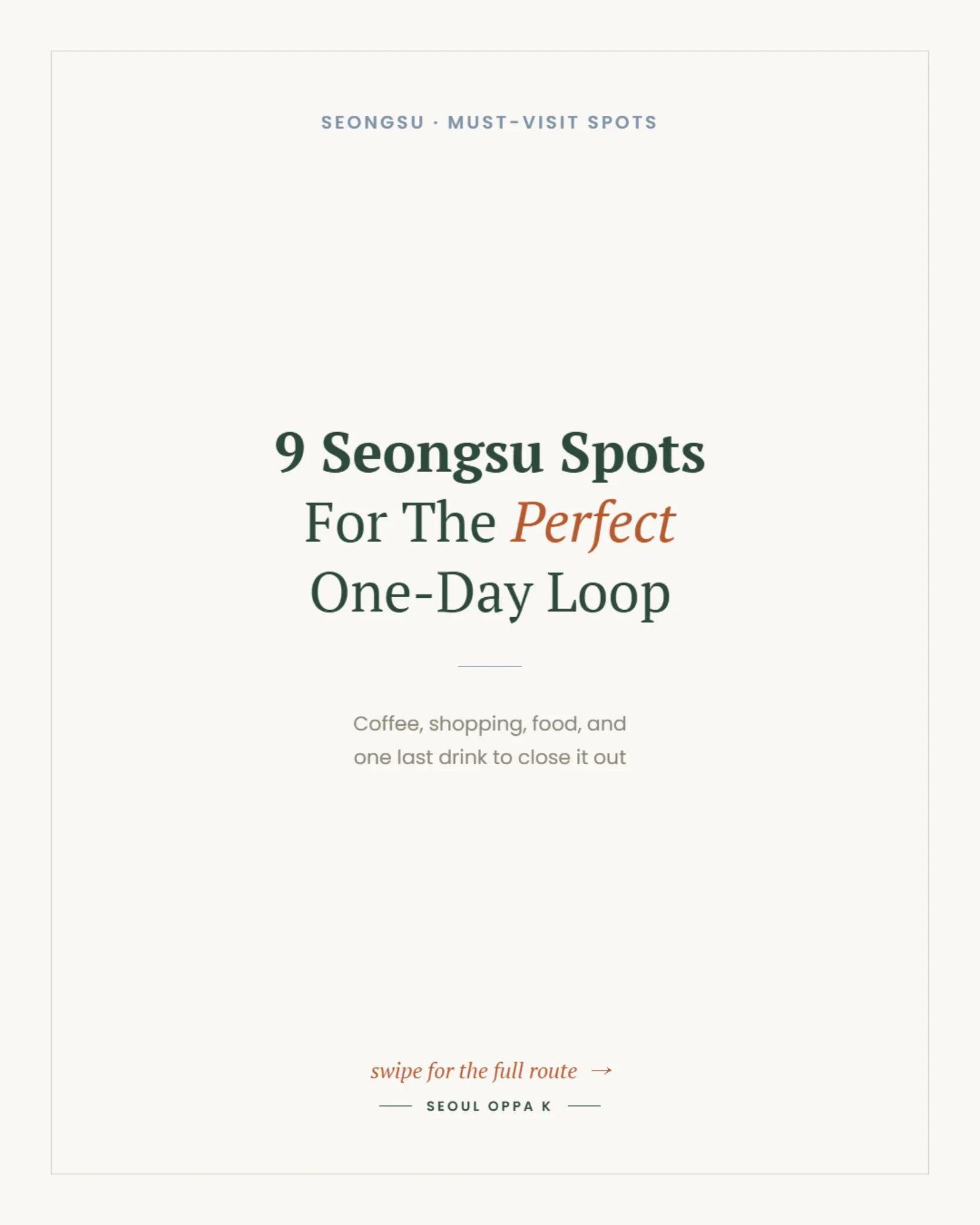 Seongsu Exploration: Coffee, Pop-Ups, and Local Brews
