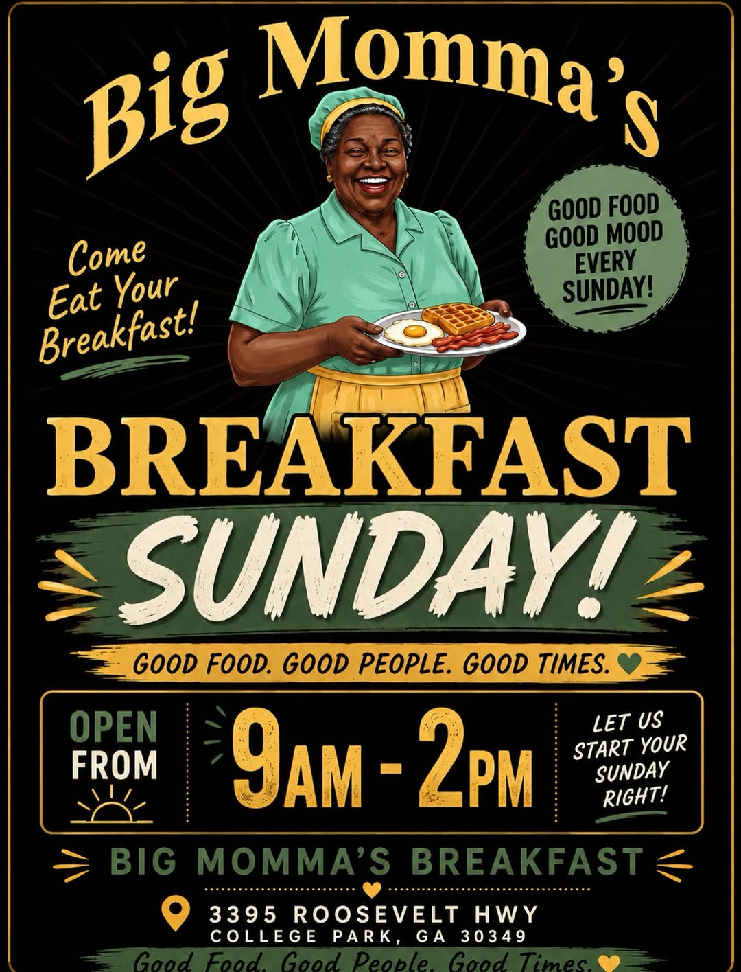 Big Momma's Breakfast Sunday Service