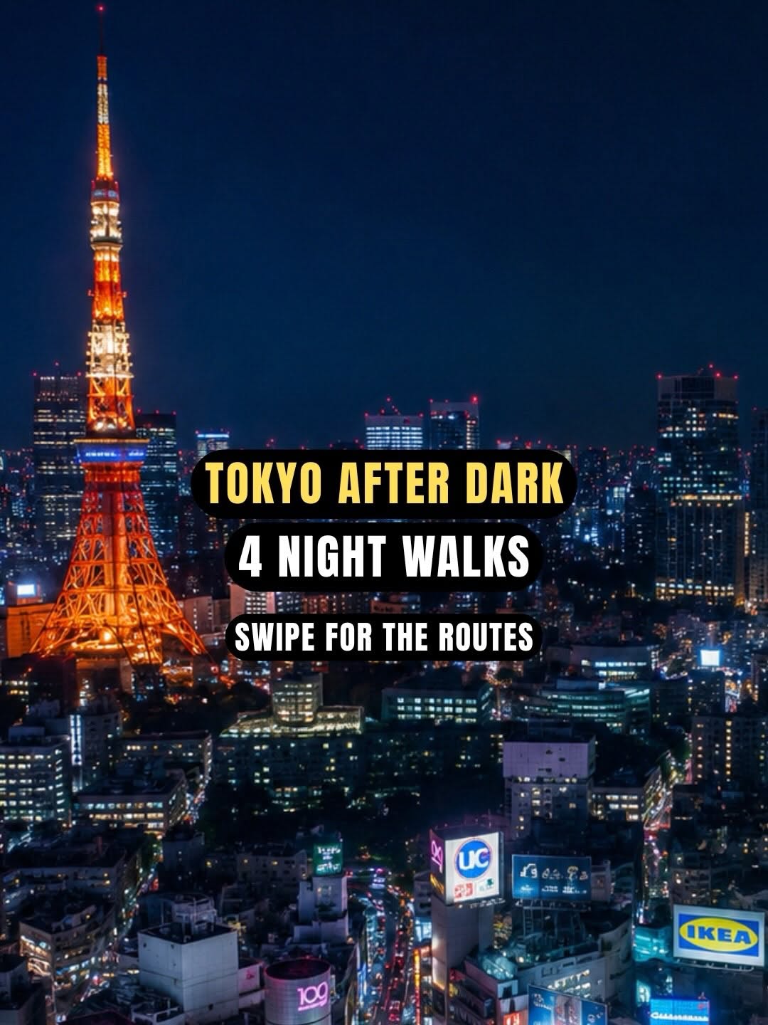 Tokyo Night Walks Through Distinct Neighborhoods