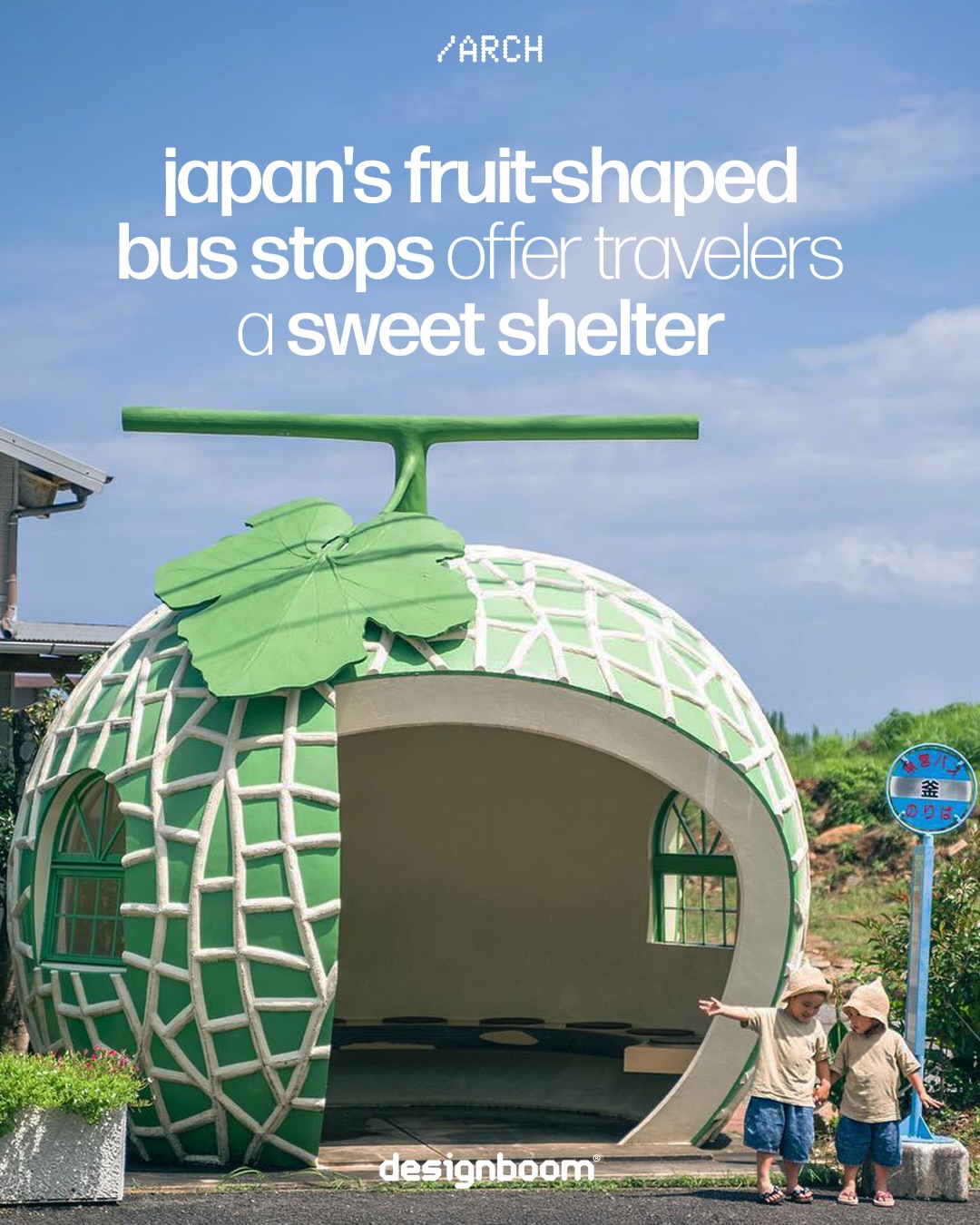 Fruit-Shaped Bus Stops Adorn Japan's Ariake Sea