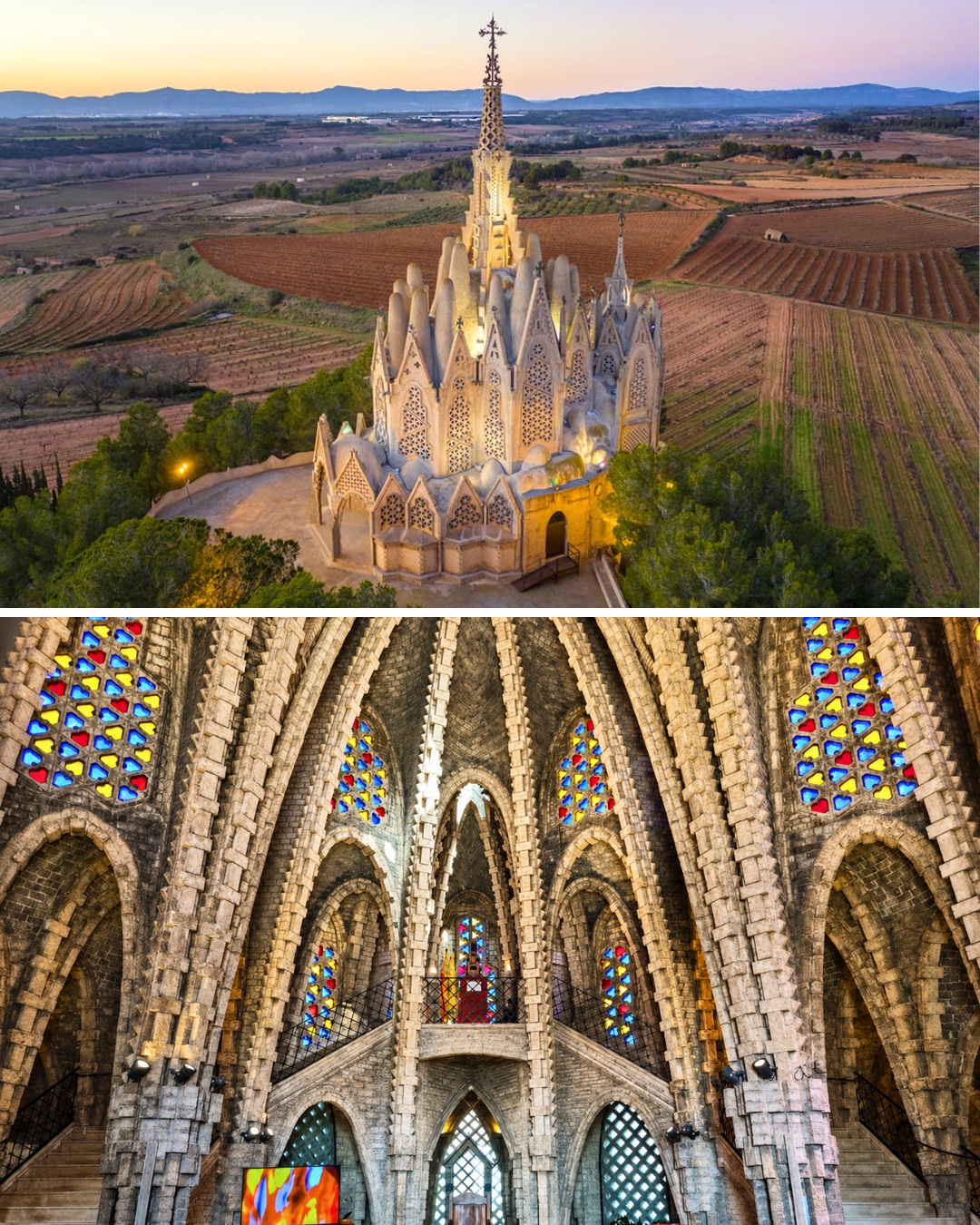 Gaudí-esque Sanctuary Resembles Montserrat Mountain