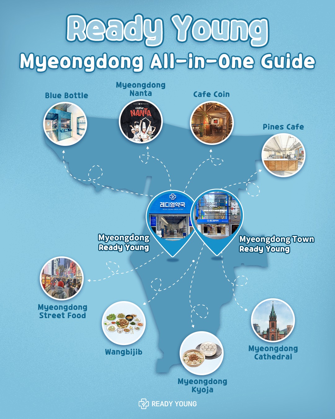 Myeongdong Hot Spots: Restaurants, Cafes, Pharmacies