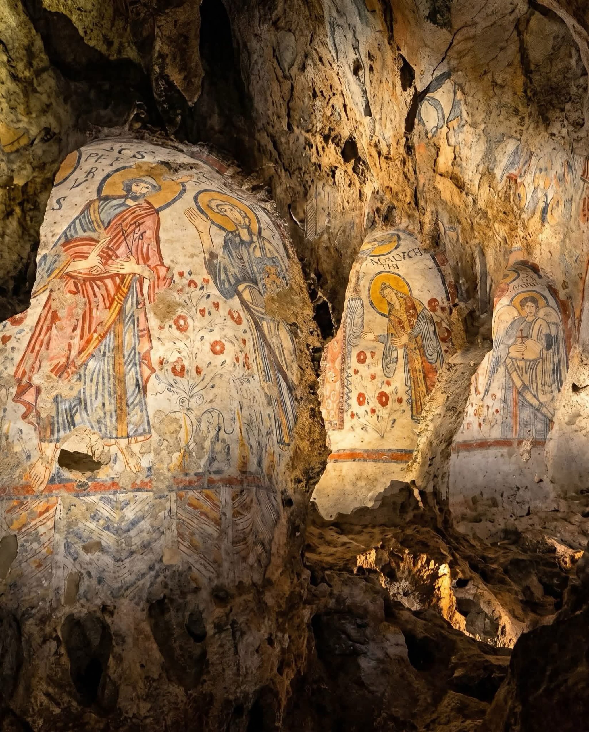 Ancient Rock Churches With Medieval Frescoes