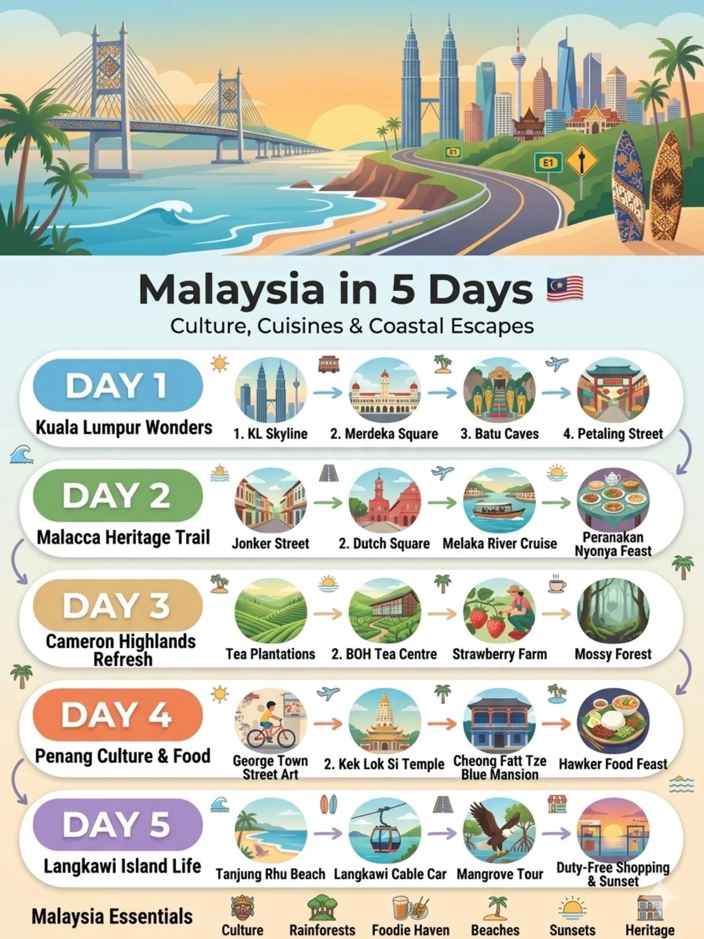 Malaysia's Culture, Cuisine, and Coastal Escapes