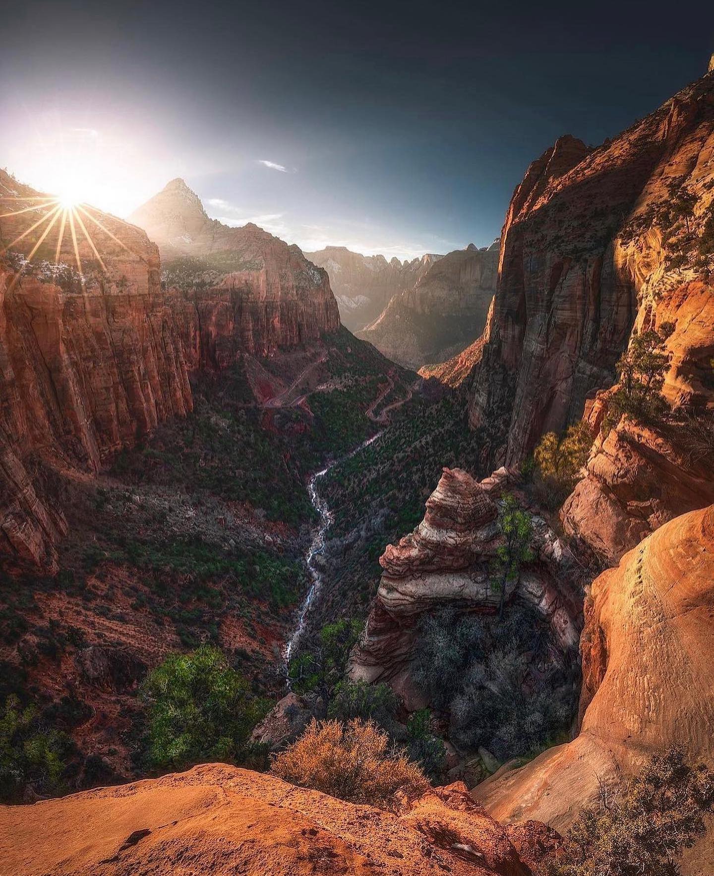 Zion National Park's Canyons and Virgin River