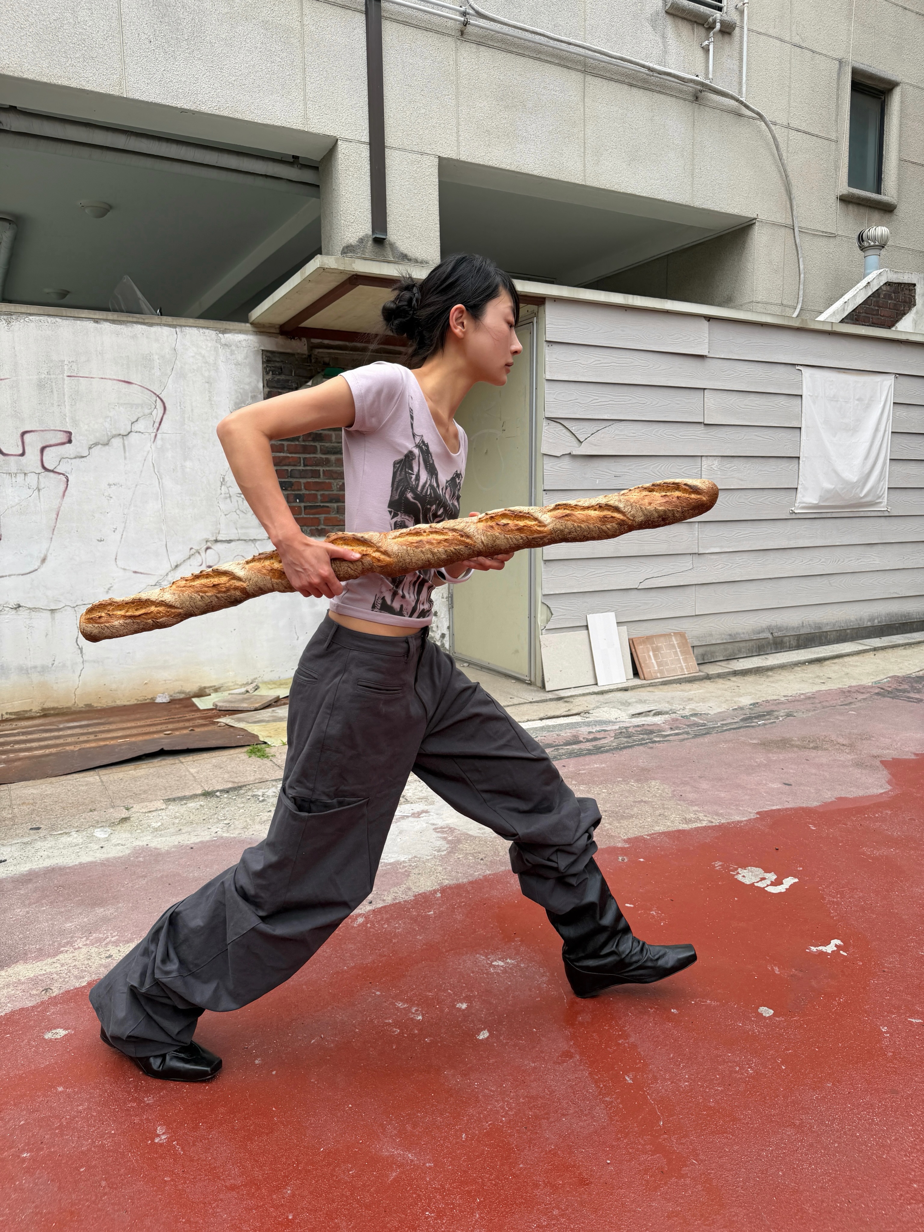 Bakery Features Long Baguette And Baked Goods