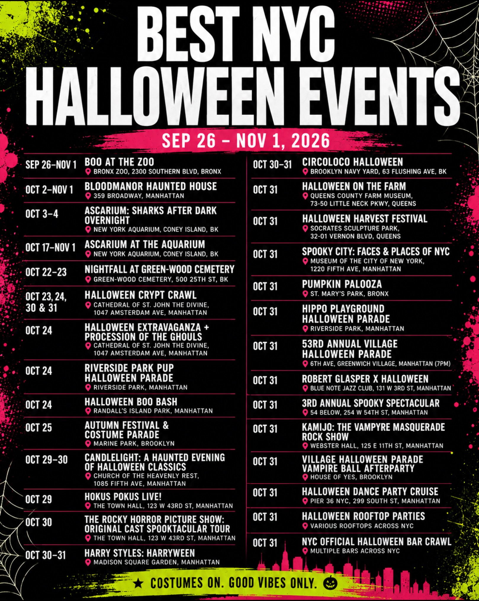 NYC Halloween Events: Haunted Houses and Spooky Attractions
