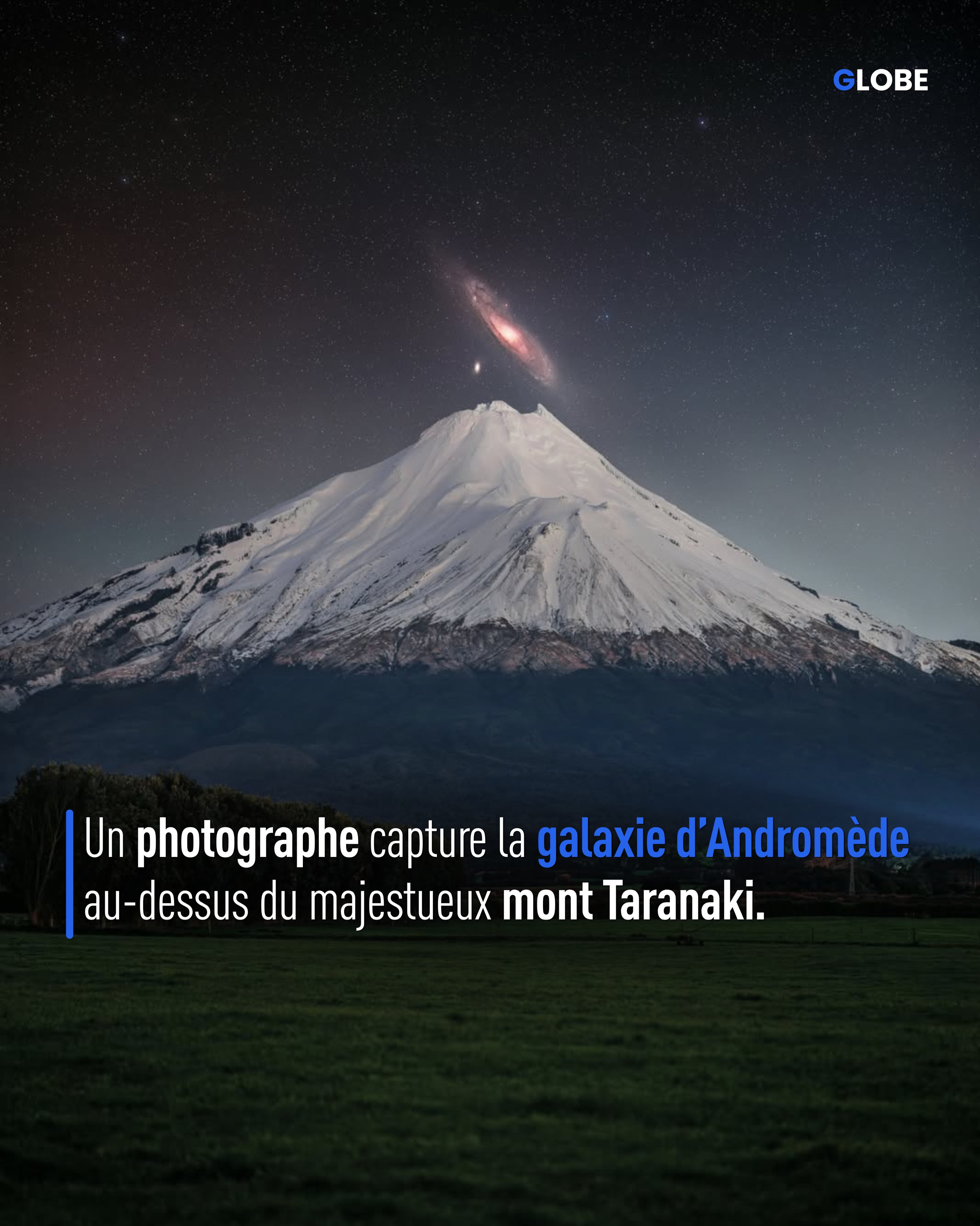 Andromeda Galaxy Over Mount Taranaki