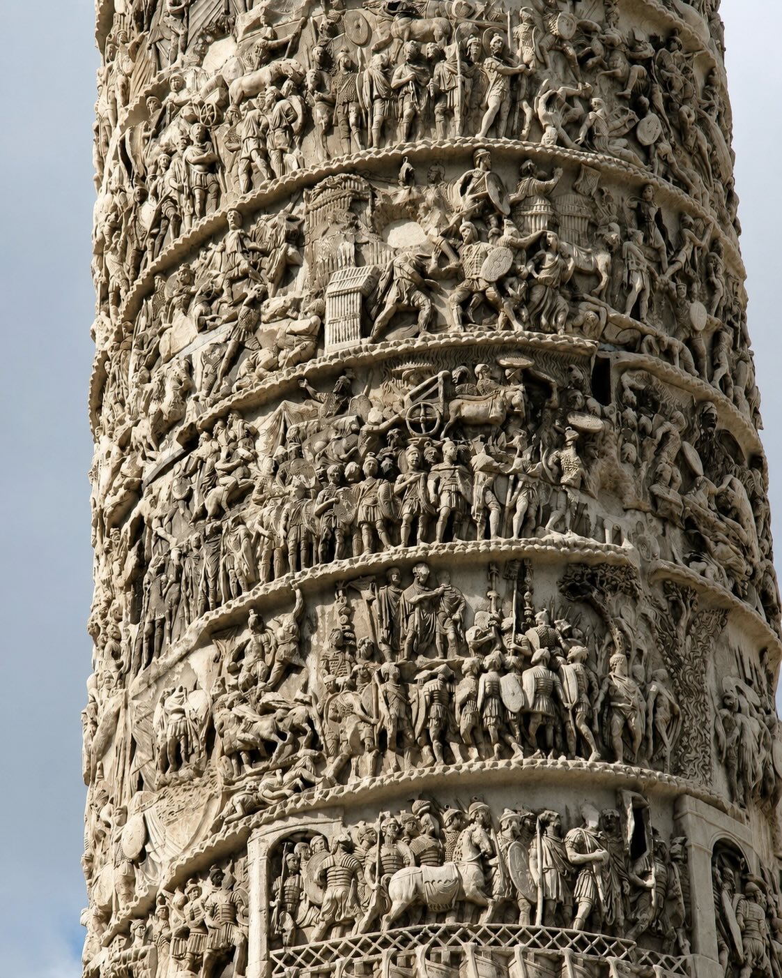 Roman Columns Honor Emperors' Campaigns