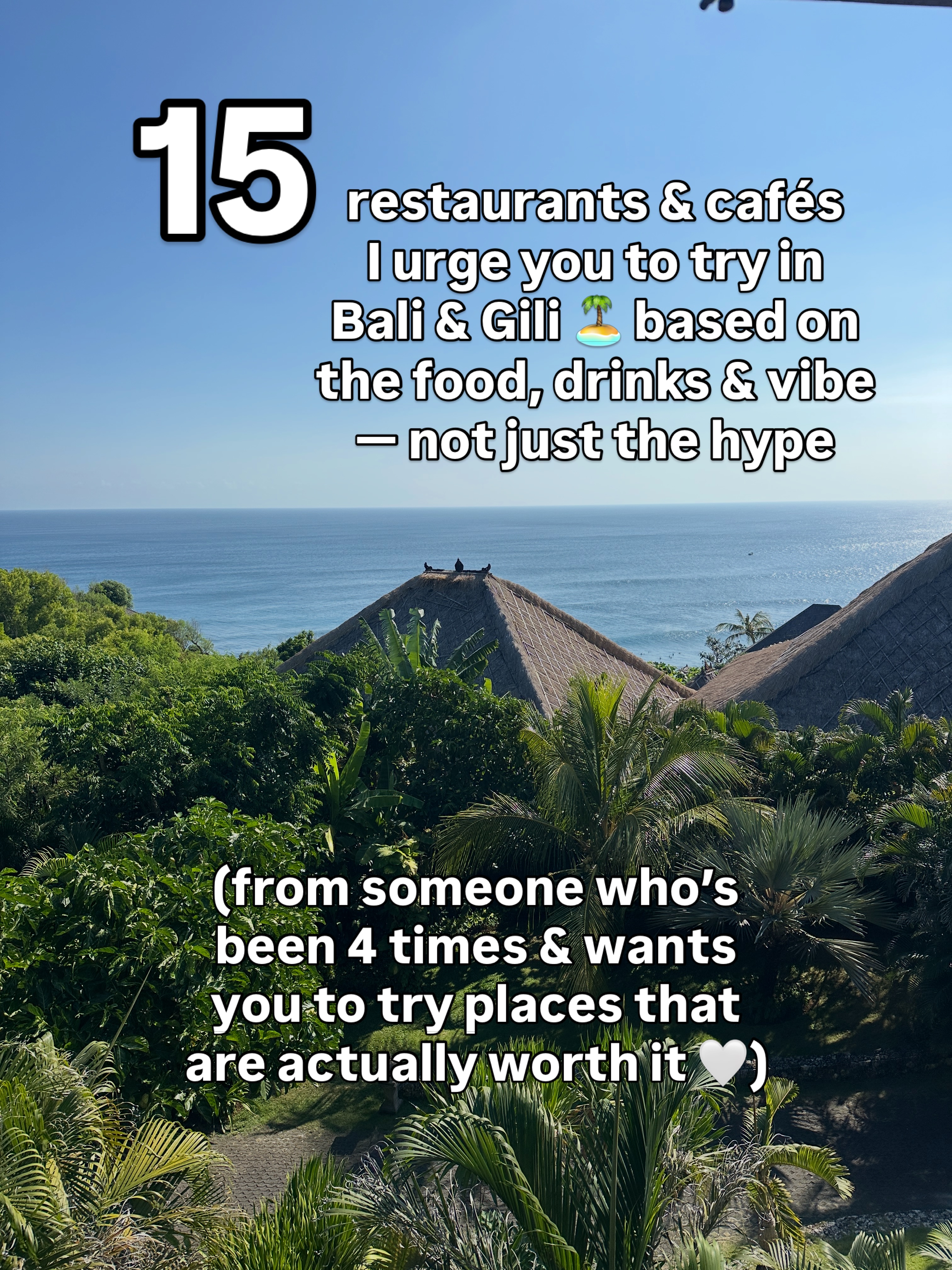 Bali and Gili Islands Cafes and Restaurants