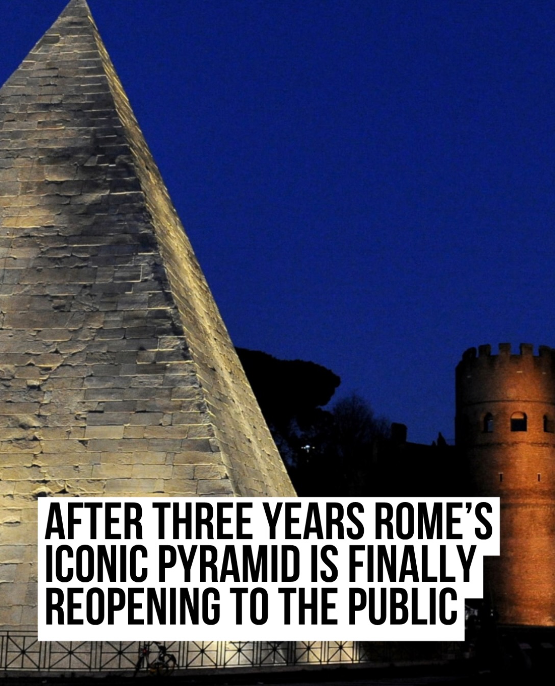 Rome's Pyramid of Cestius Reopens With New Exhibits