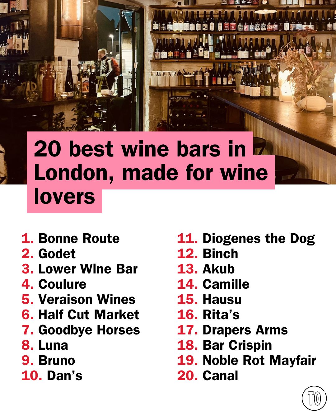 London's Top 20 Wine Bars For Enthusiasts