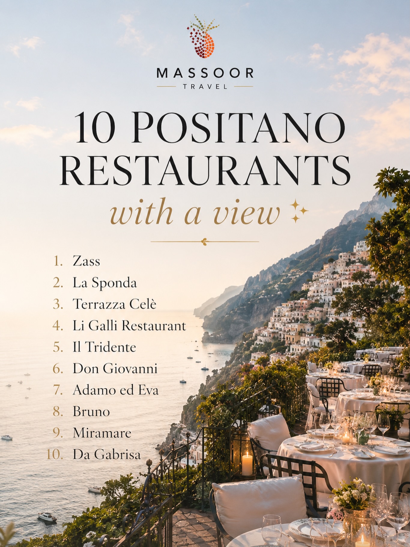 Positano Restaurants With Breathtaking Coastal Views