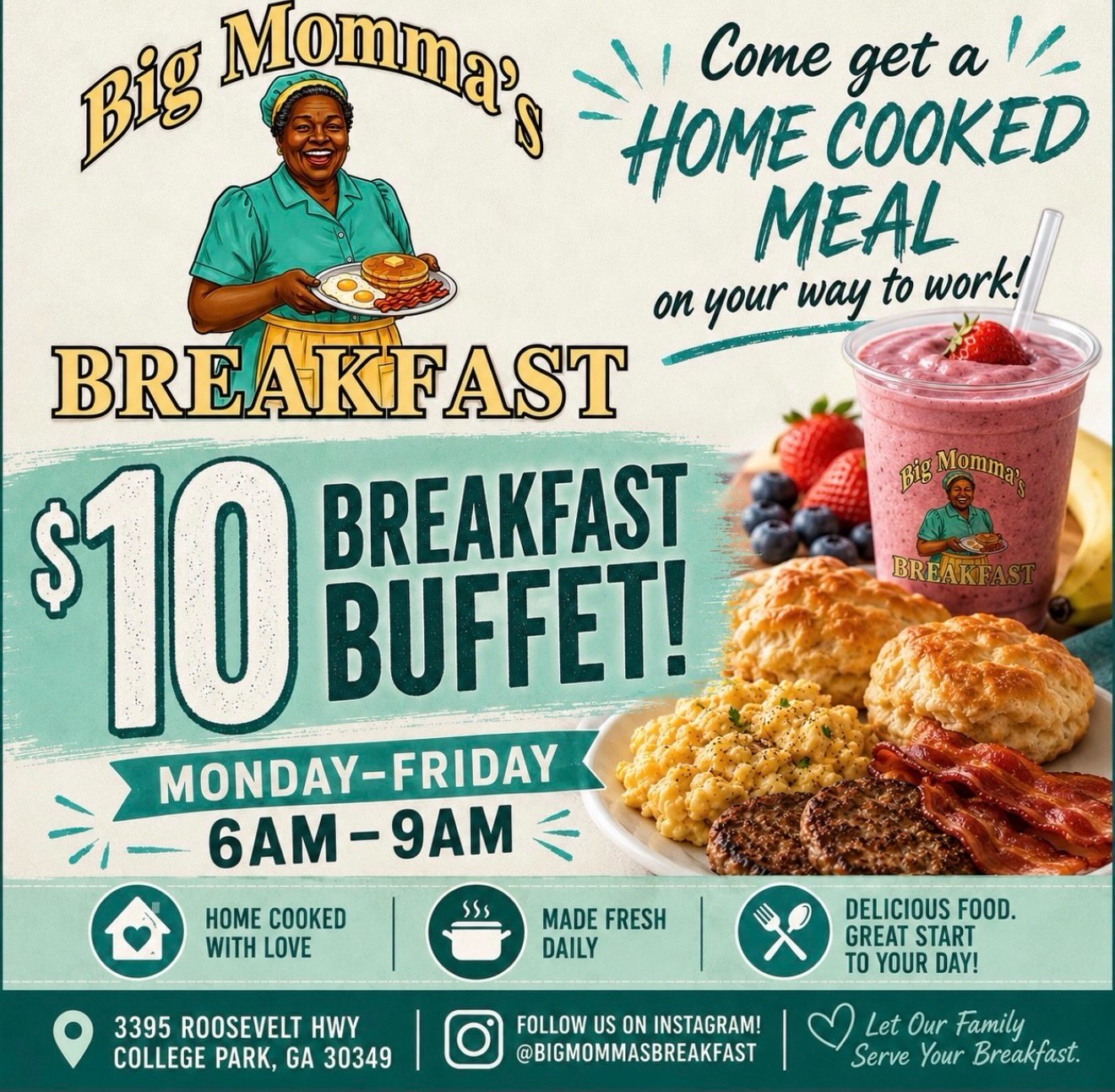 Big Momma's Offers Home-Style Breakfast Buffet