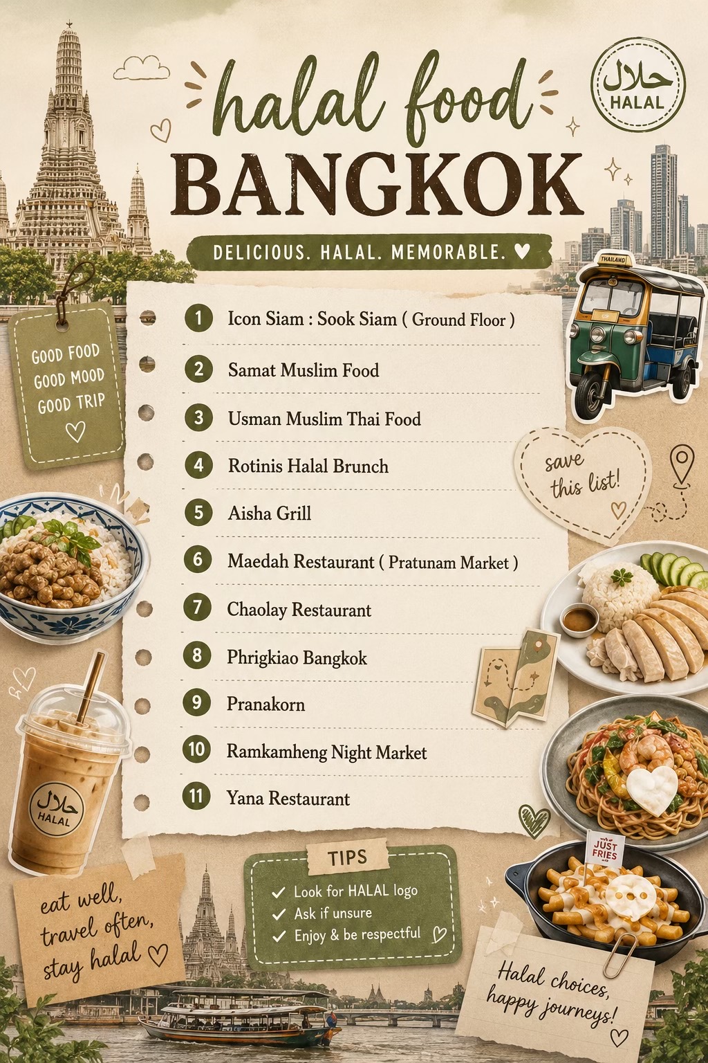 Bangkok's Halal Dining Guide Featuring Diverse Eateries