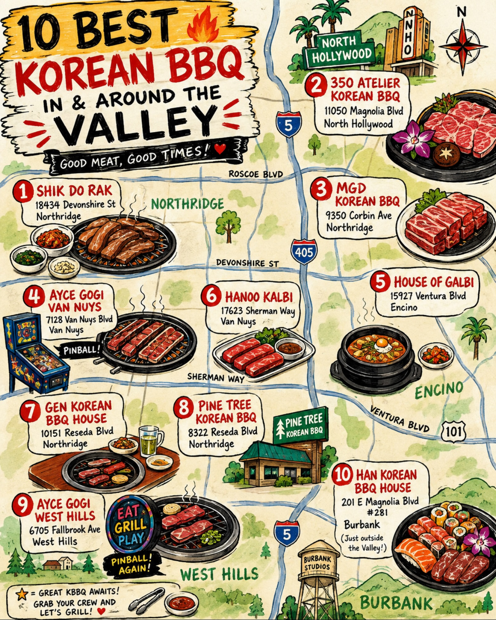 San Fernando Valley's Top Korean BBQ Destinations