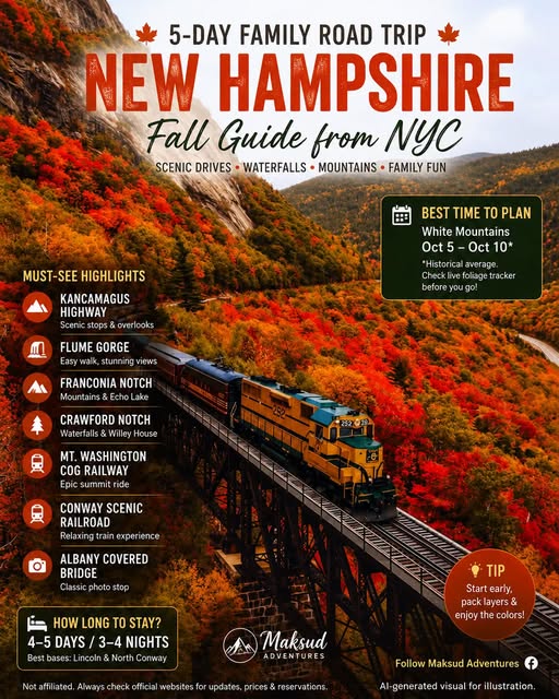 New Hampshire White Mountains Fall Foliage Road Trip