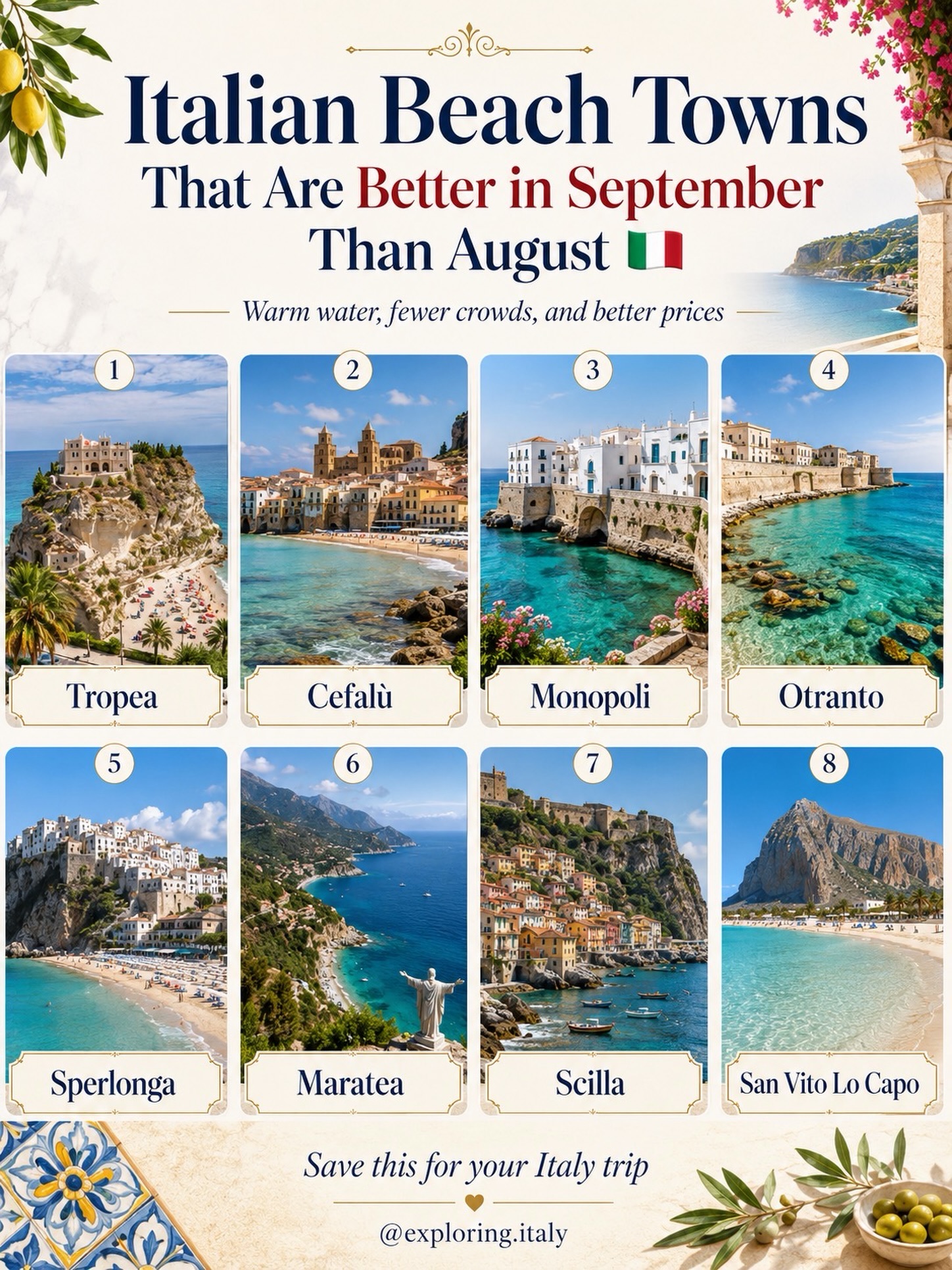 Eight Italian Beach Towns Perfect For September