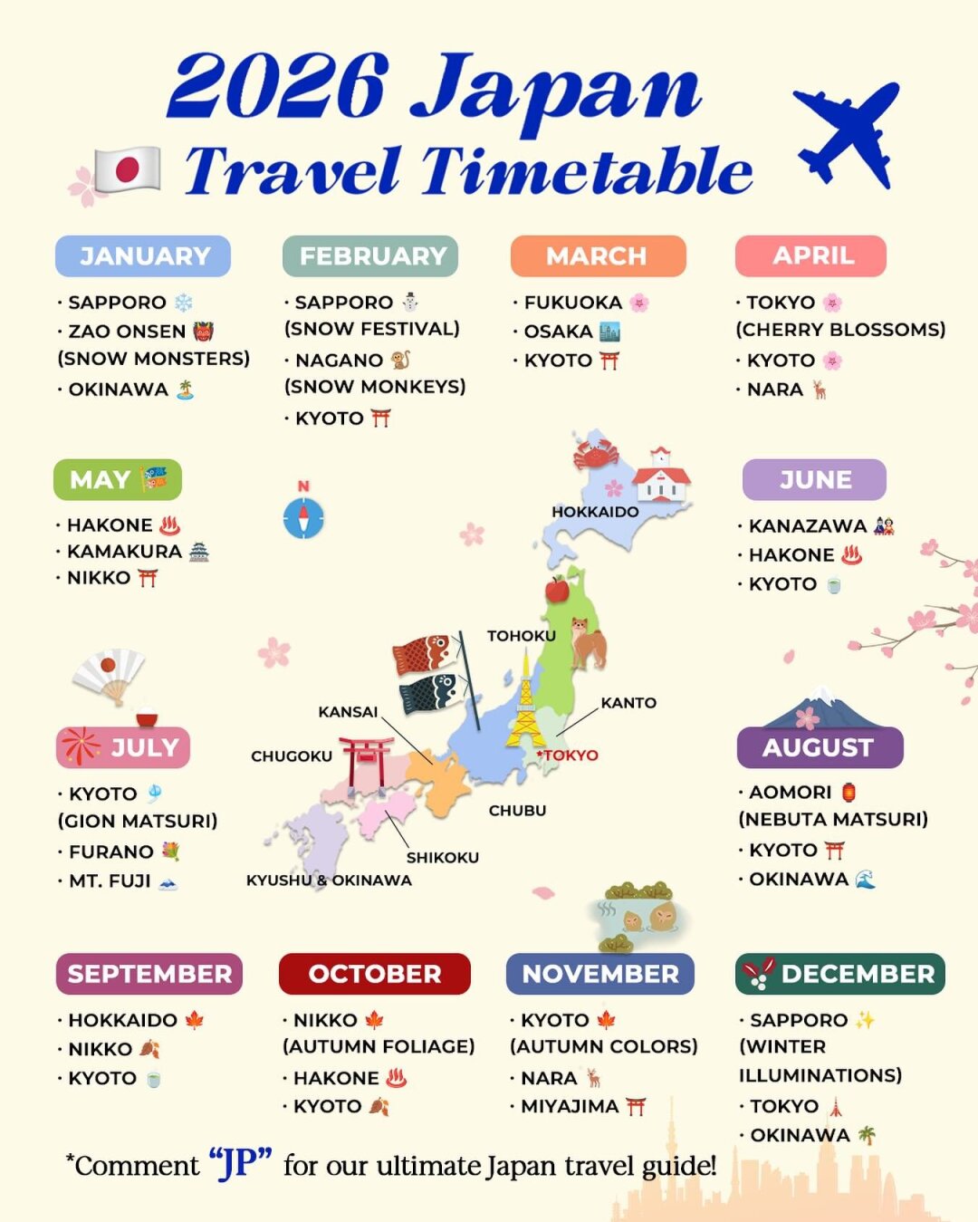 Seventeen Destinations For Japan's 2026 Seasonal Travel