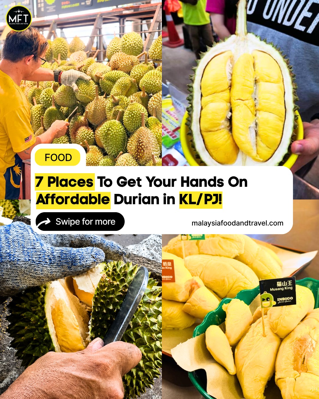 Durian Stalls Offering Affordable King Of Fruits