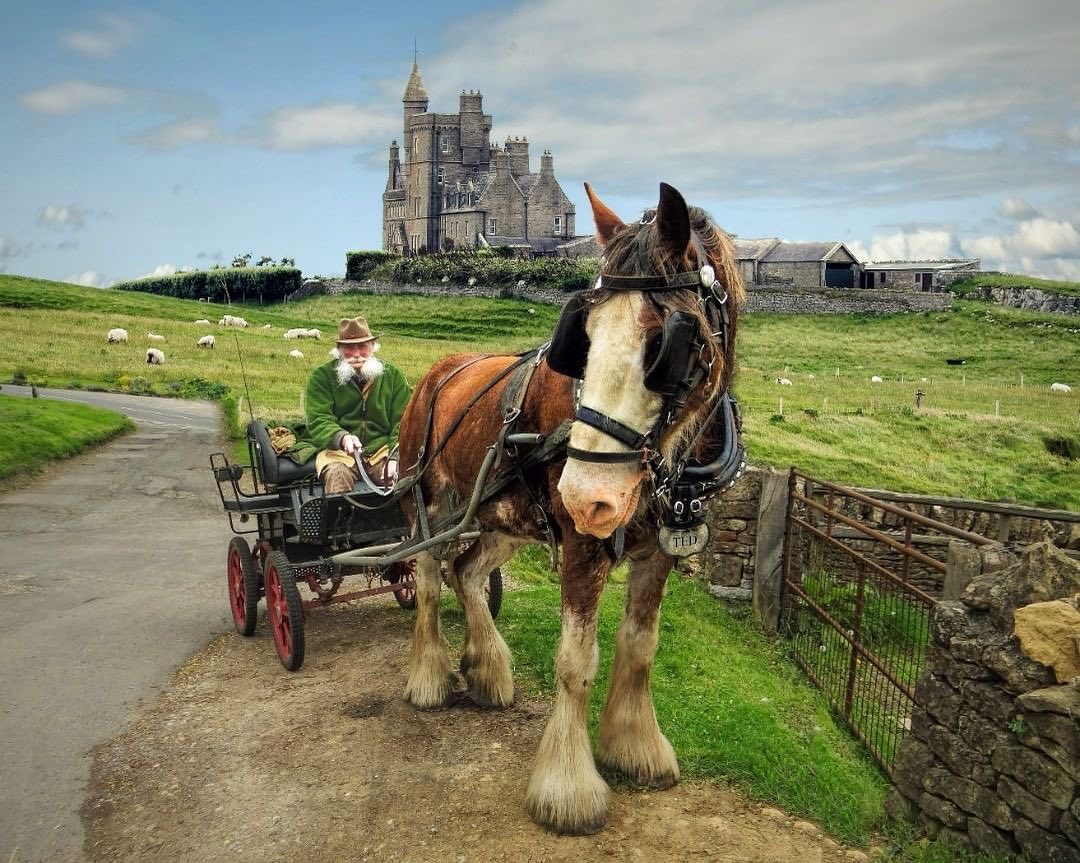 Classiebawn Castle Overlooks Scenic Irish Landscape