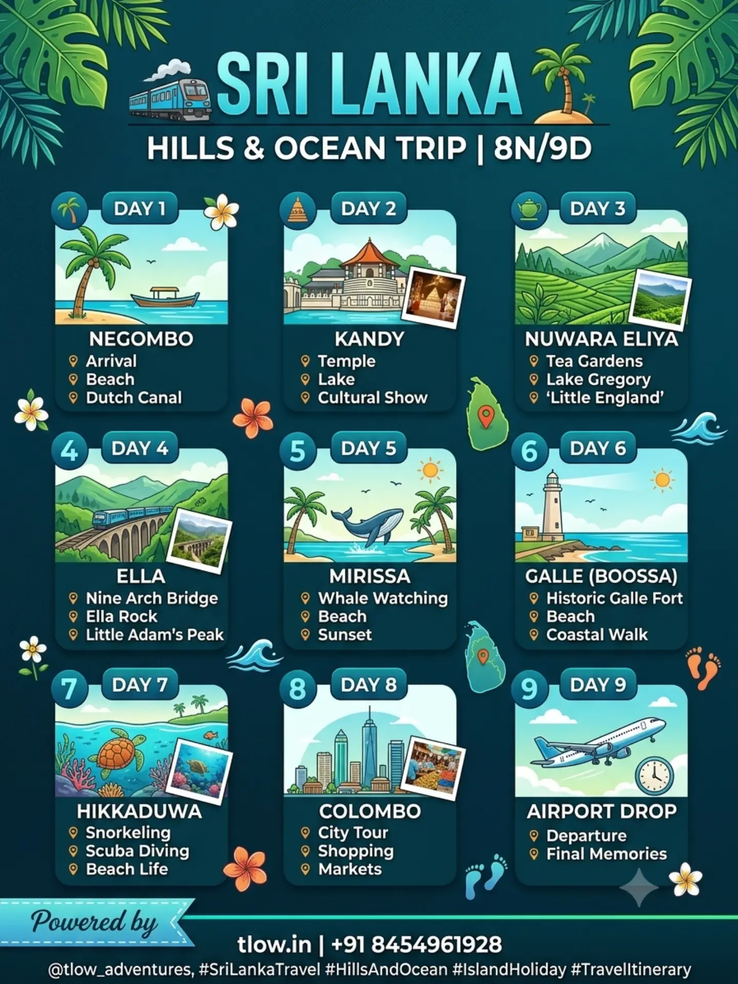Sri Lanka's Hills and Ocean Journey