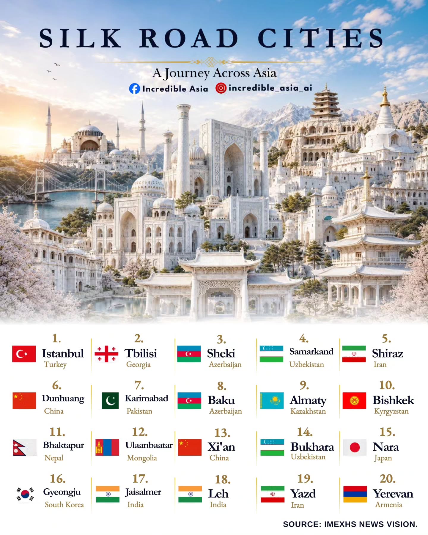 Twenty Silk Road Cities Shaped by Trade and Culture