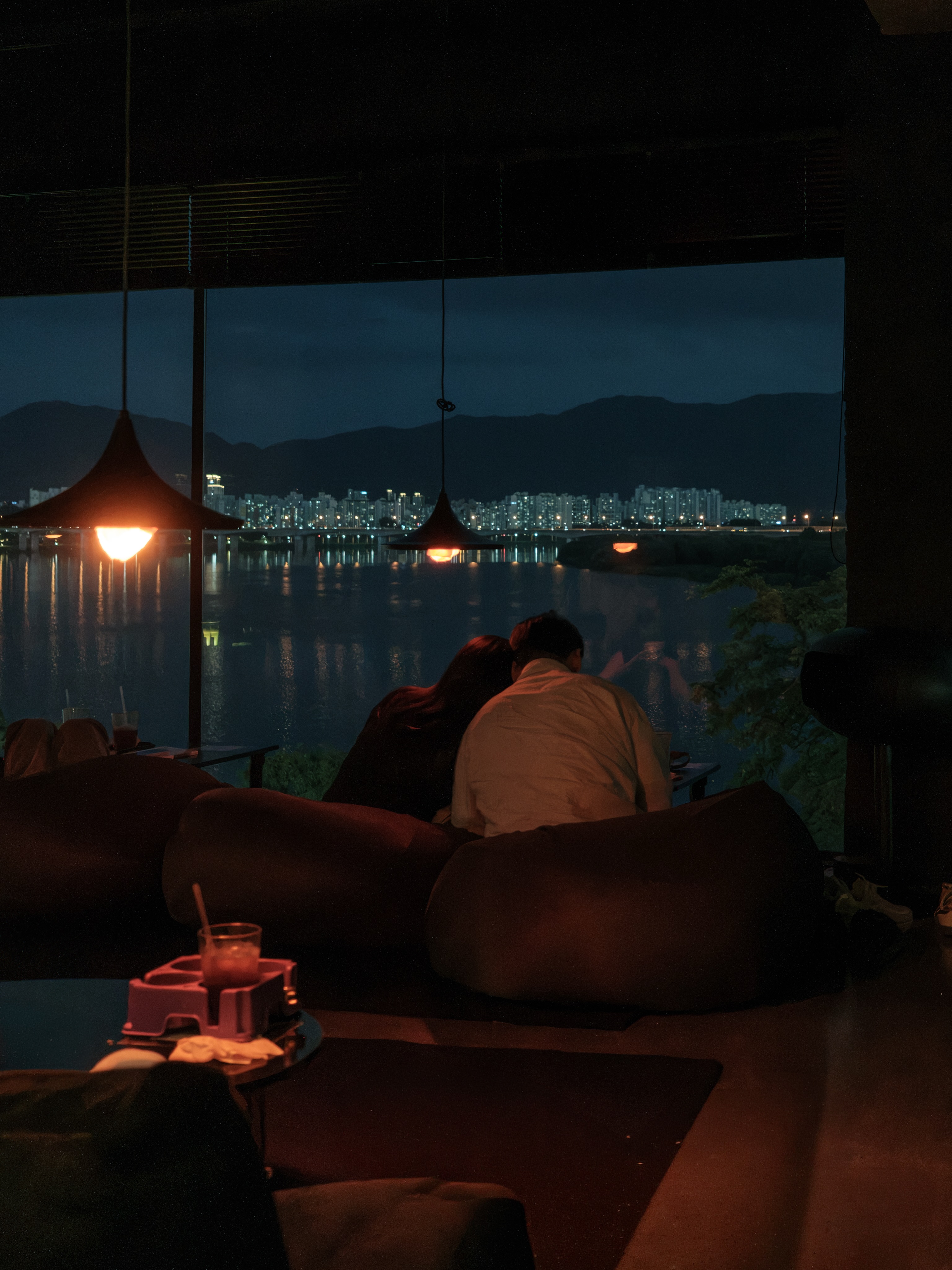 Cafe Overlooking Han River Near Seoul