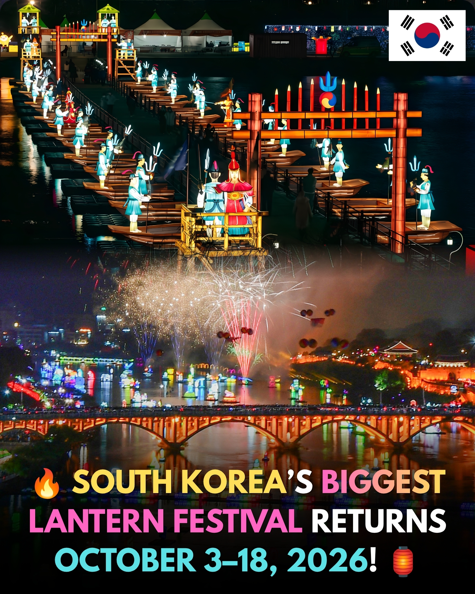 Jinju Festival Illuminates Namgang River and Fortress