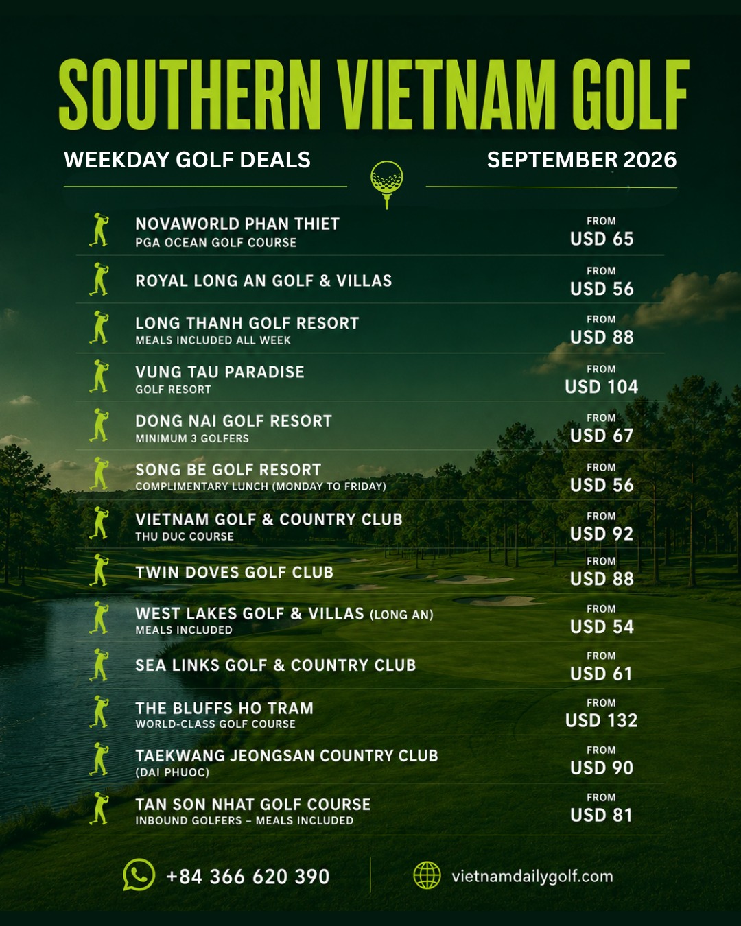 Southern Vietnam Golf Courses Featured in September Deals