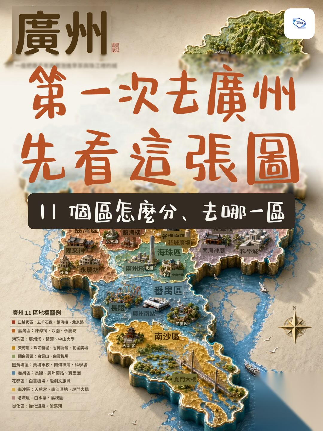 Guangzhou Attractions Across Eleven Districts