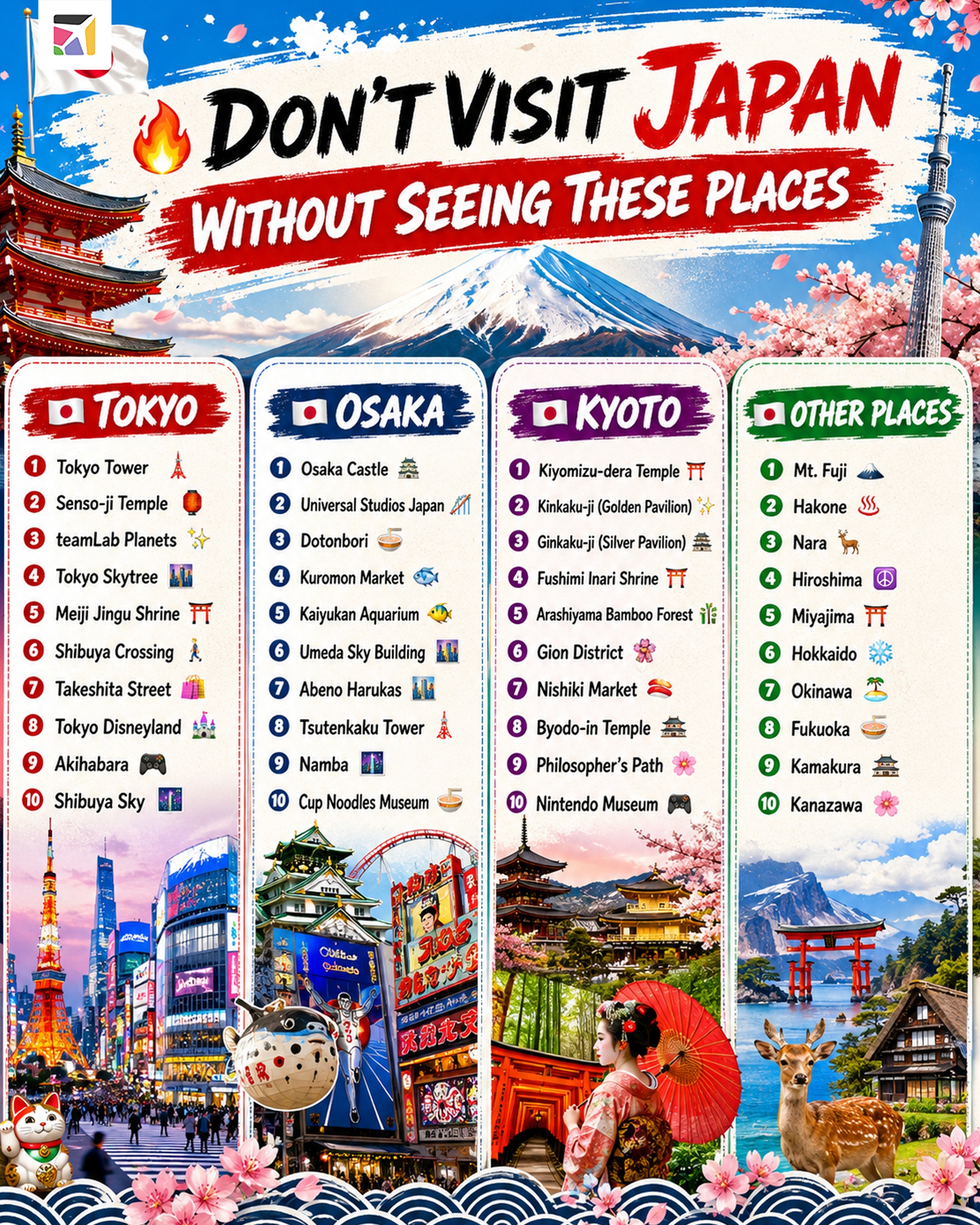 Iconic Landmarks and Cultural Sites Across Japan