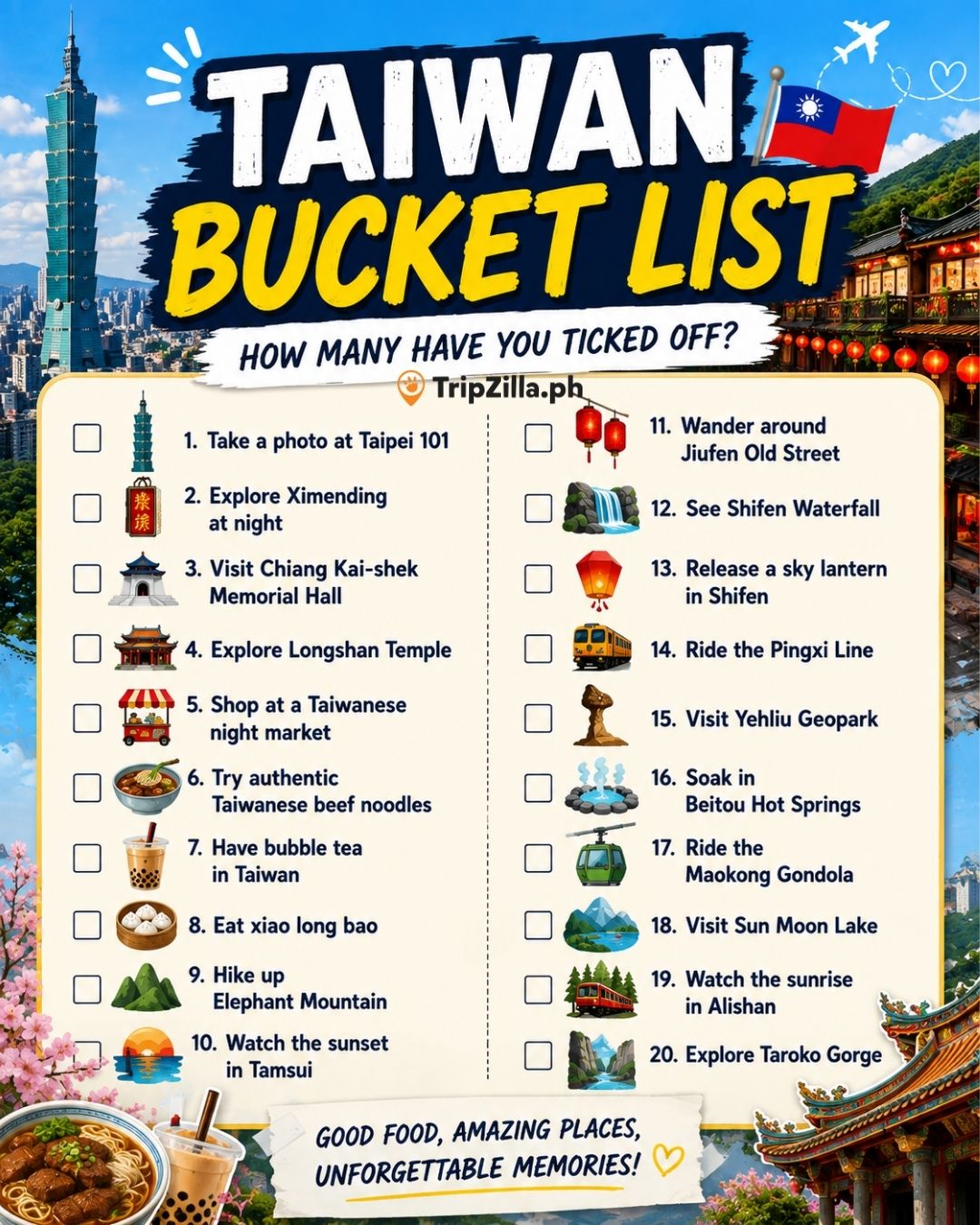 16 Places in Taiwan