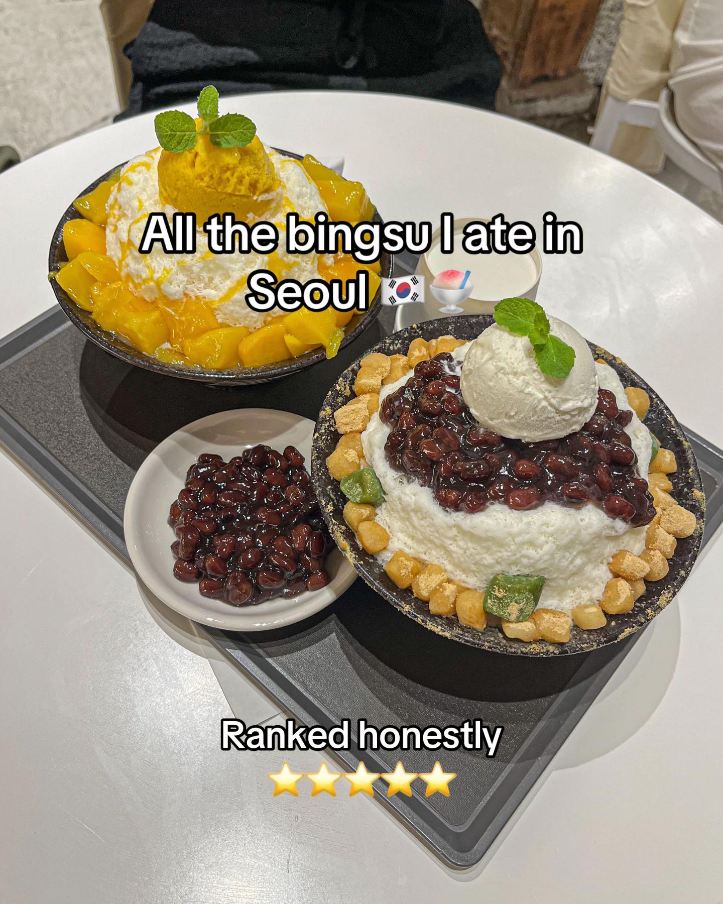 Seoul's Top Bingsu Destinations