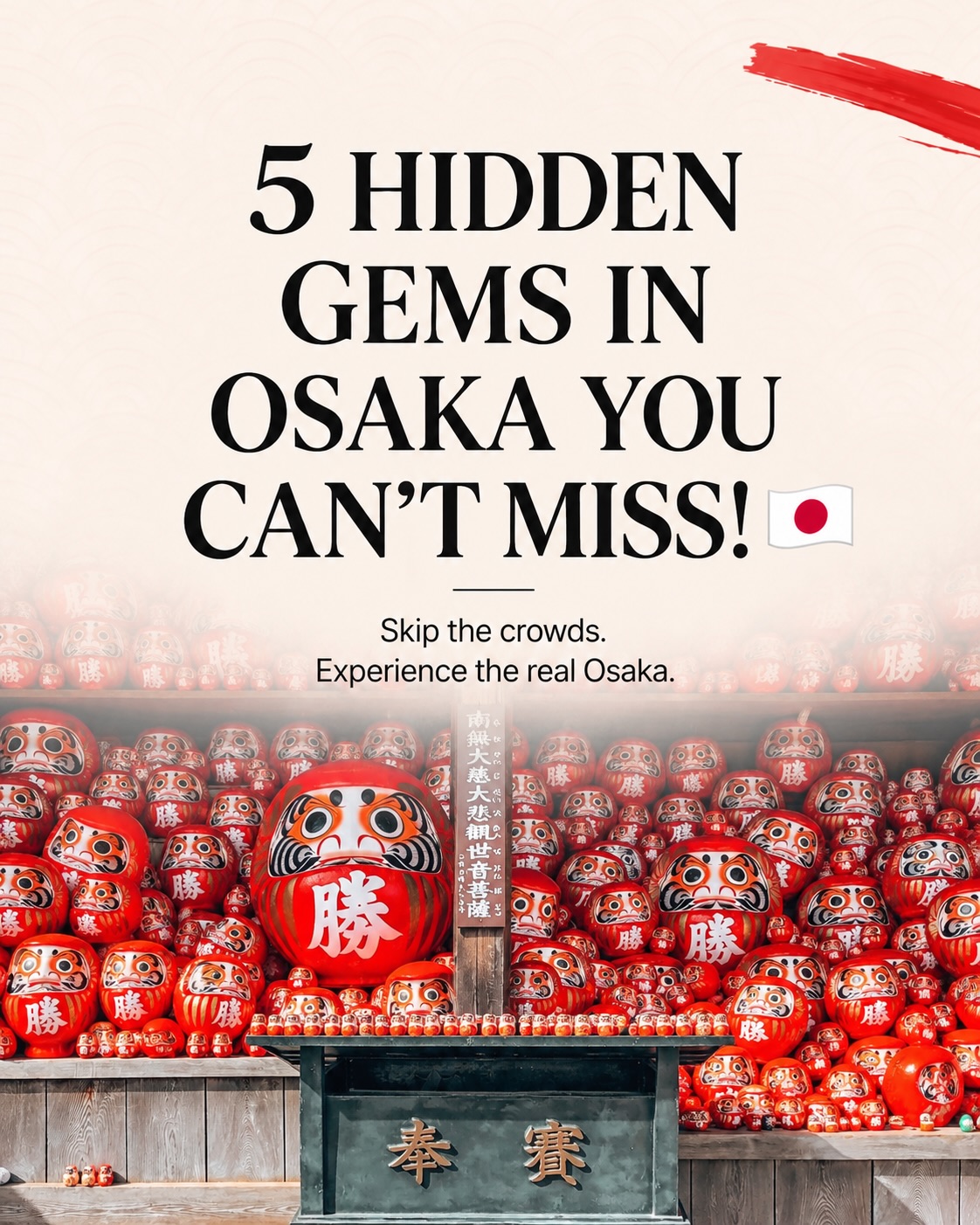 Discover Osaka's Charm: Retro Streets to Scenic Waterfalls
