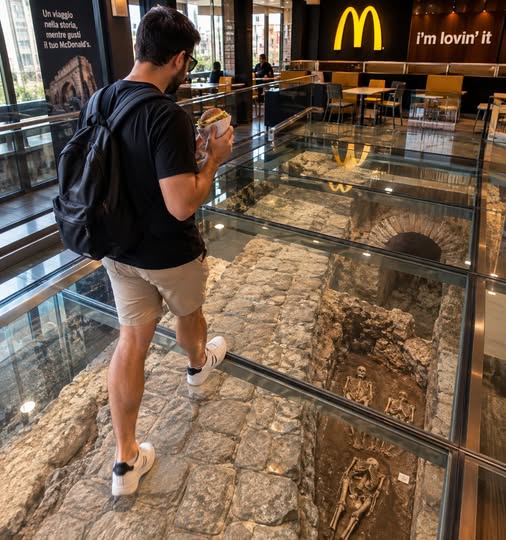 McDonald's Built Over Ancient Roman Road