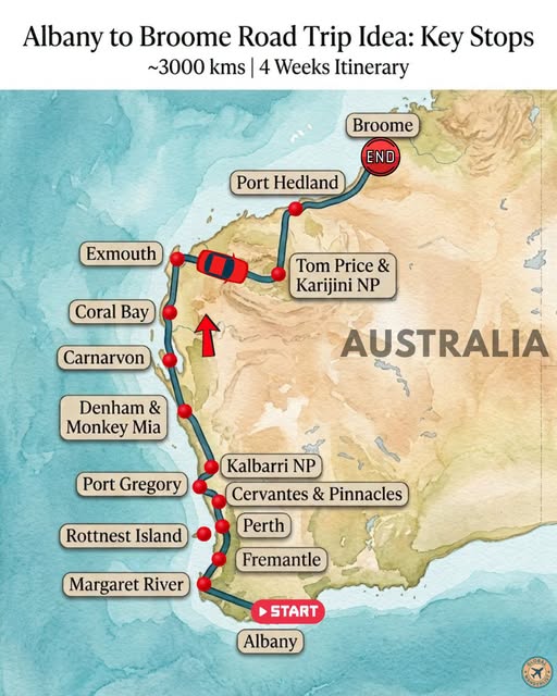 Western Australia Coastal Road Trip Itinerary