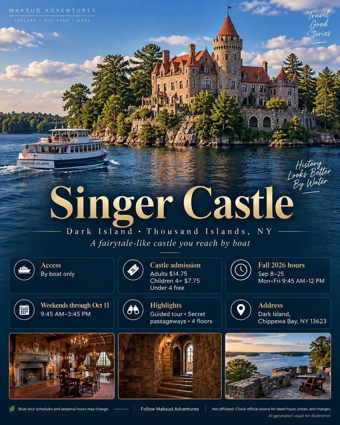 New York Castles Accessible By Water