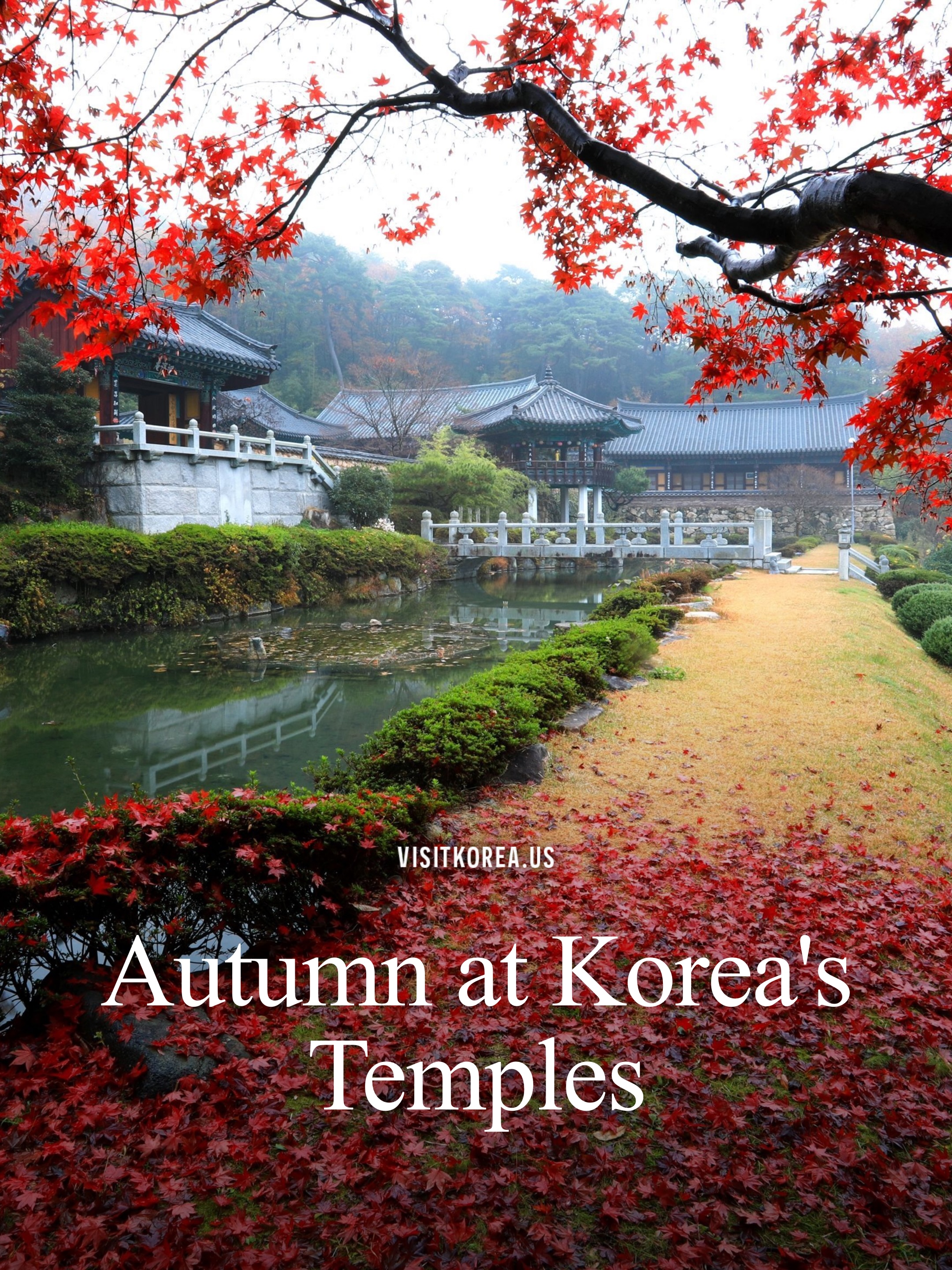 Autumn Views At Korean Mountain Temples